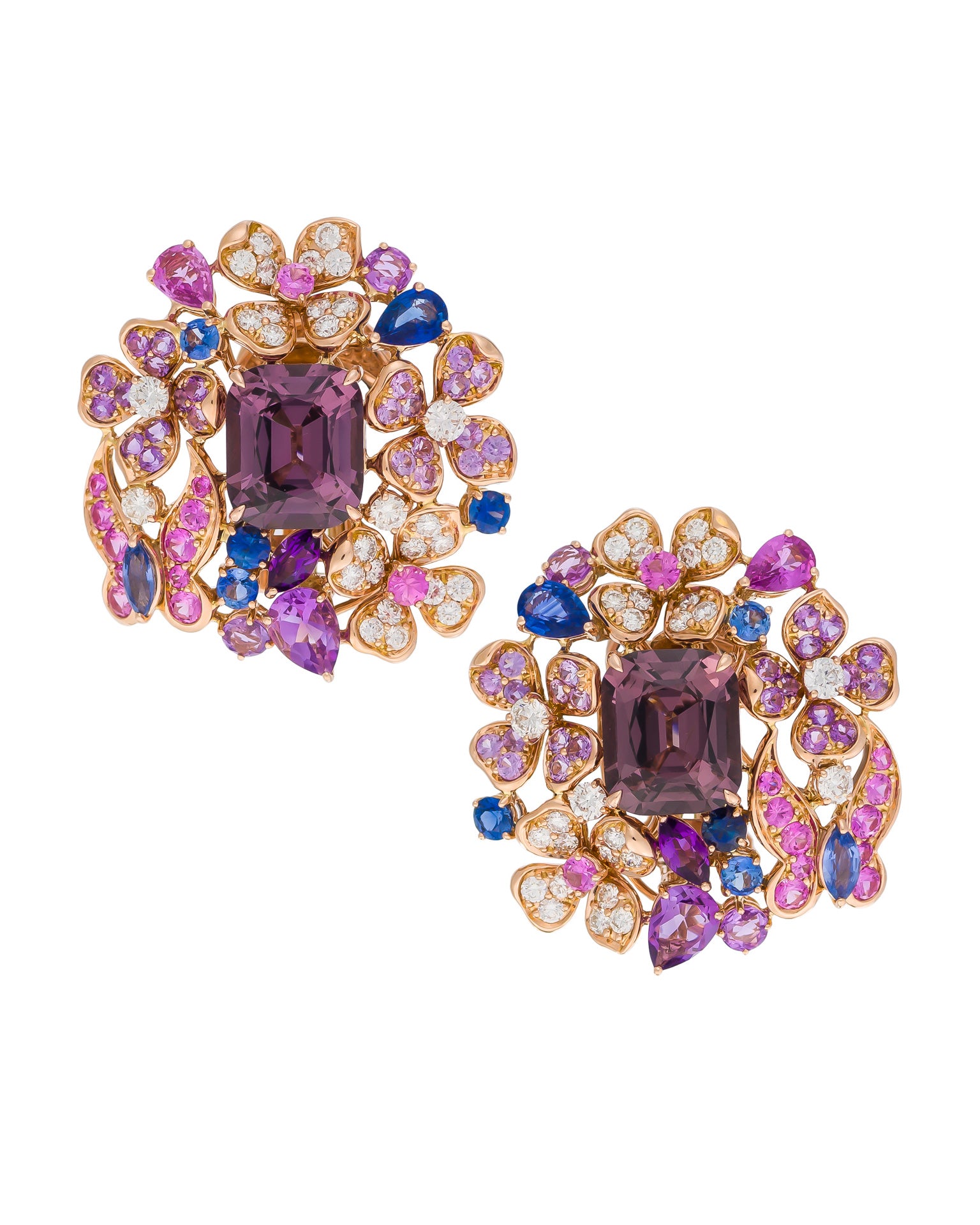 Purple Garden Spinel Earrings