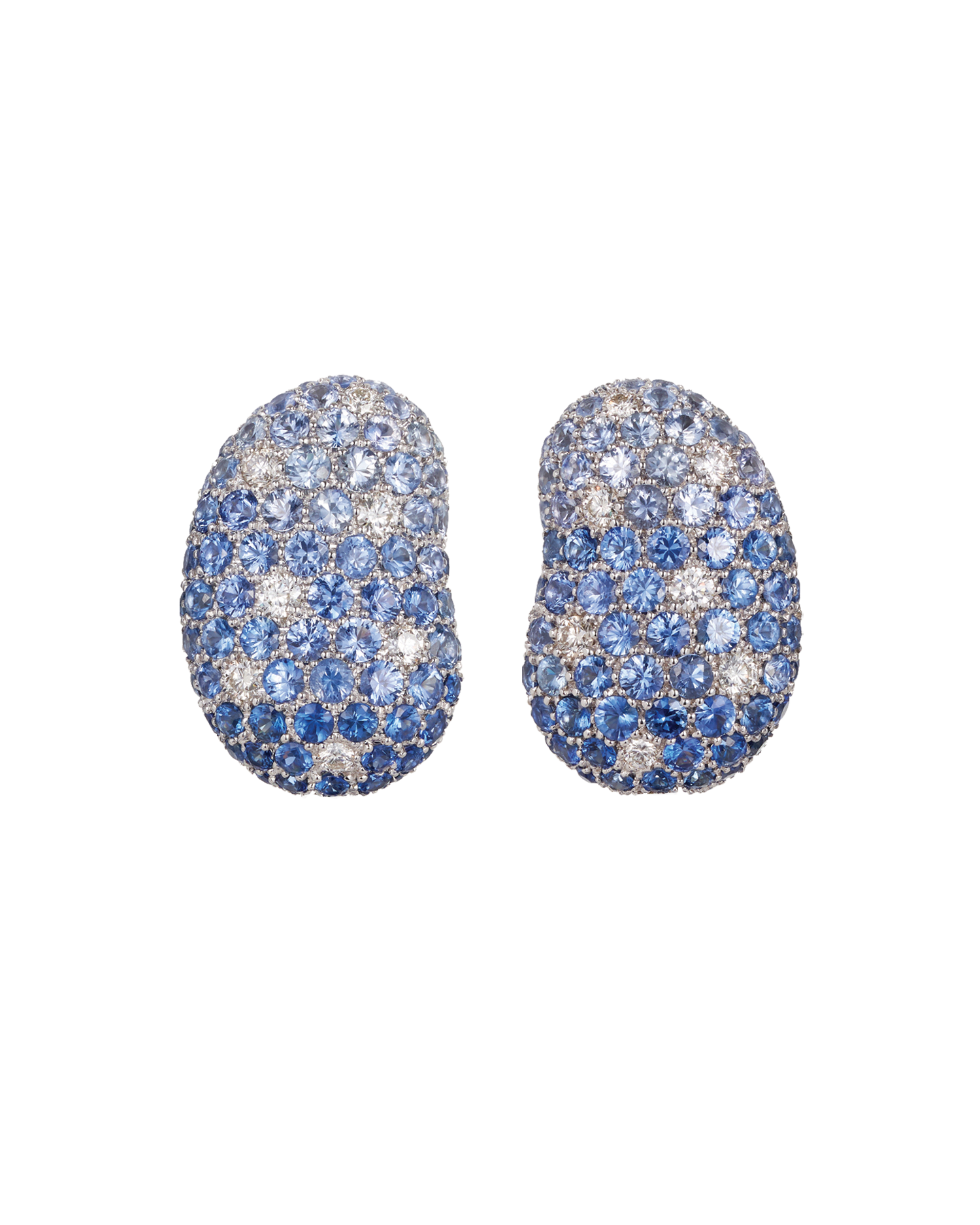 Jelly Bean Sapphire and Diamond Earrings