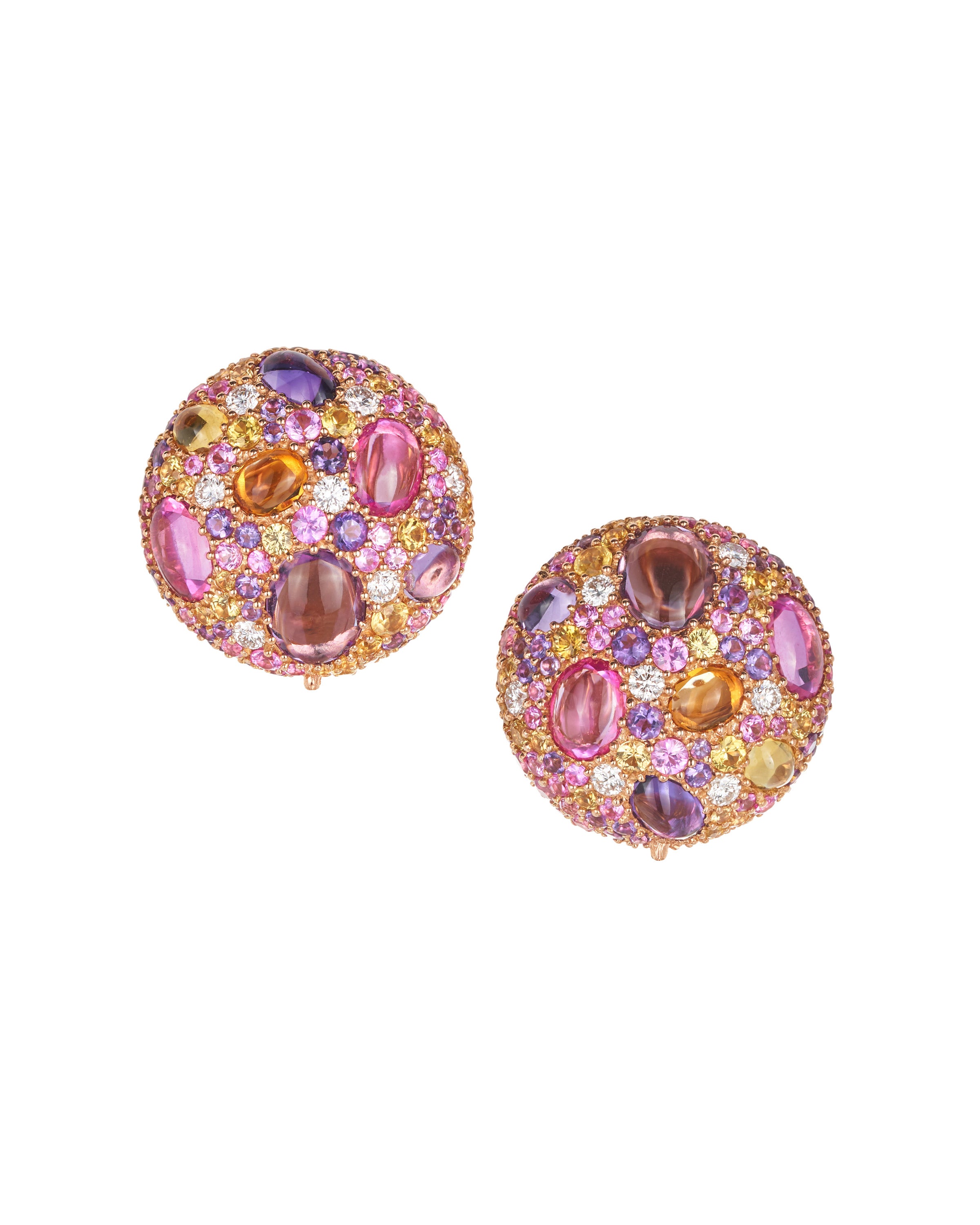 Purple and Pink Cookie Earrings