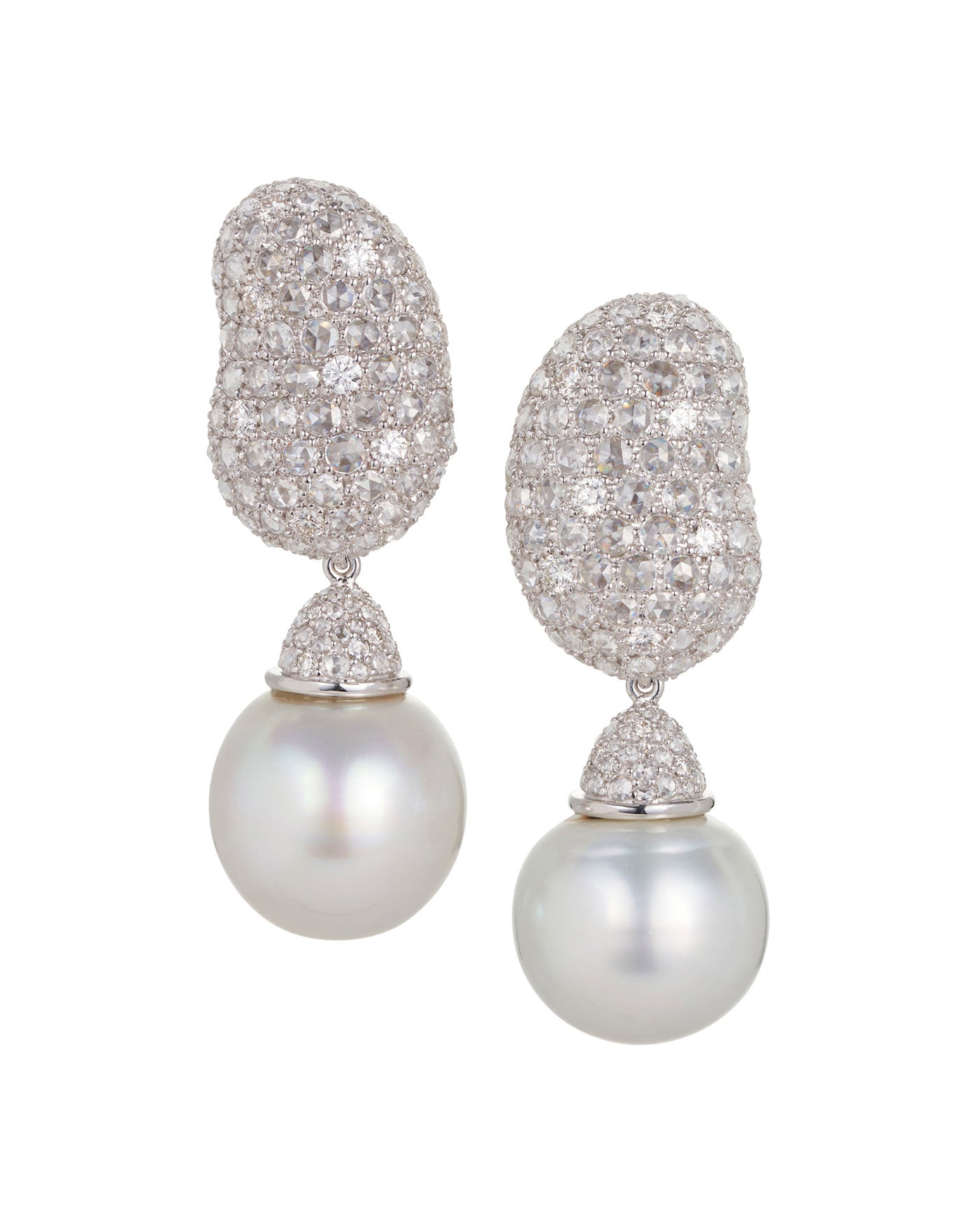 Jelly Bean Diamonds with Pearl Drop Earrings