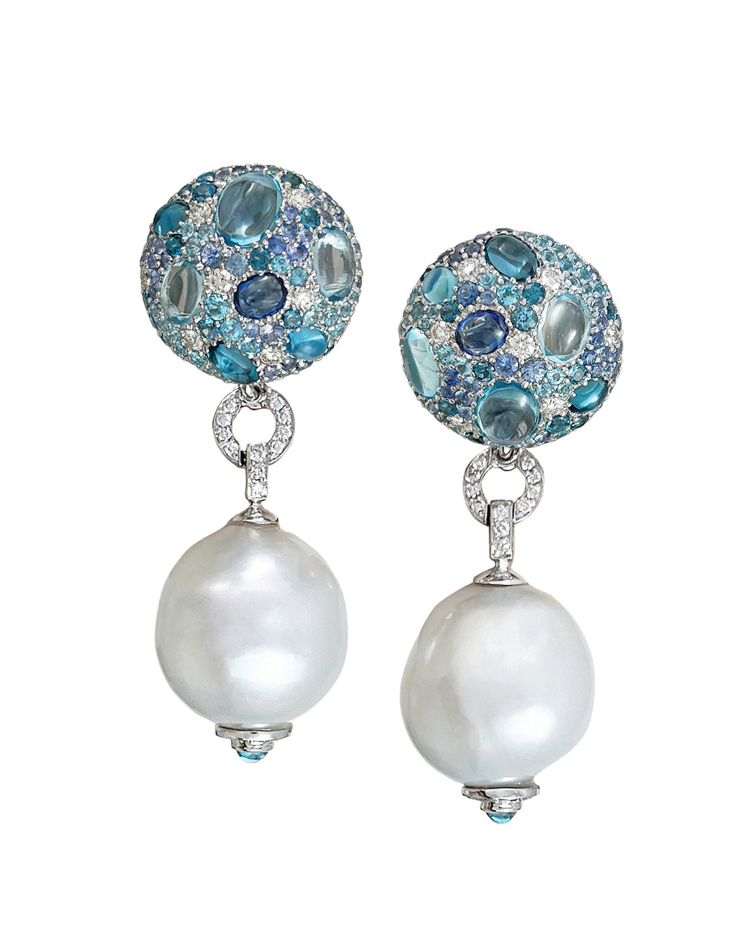 Cookie with Pearl Drop Earrings