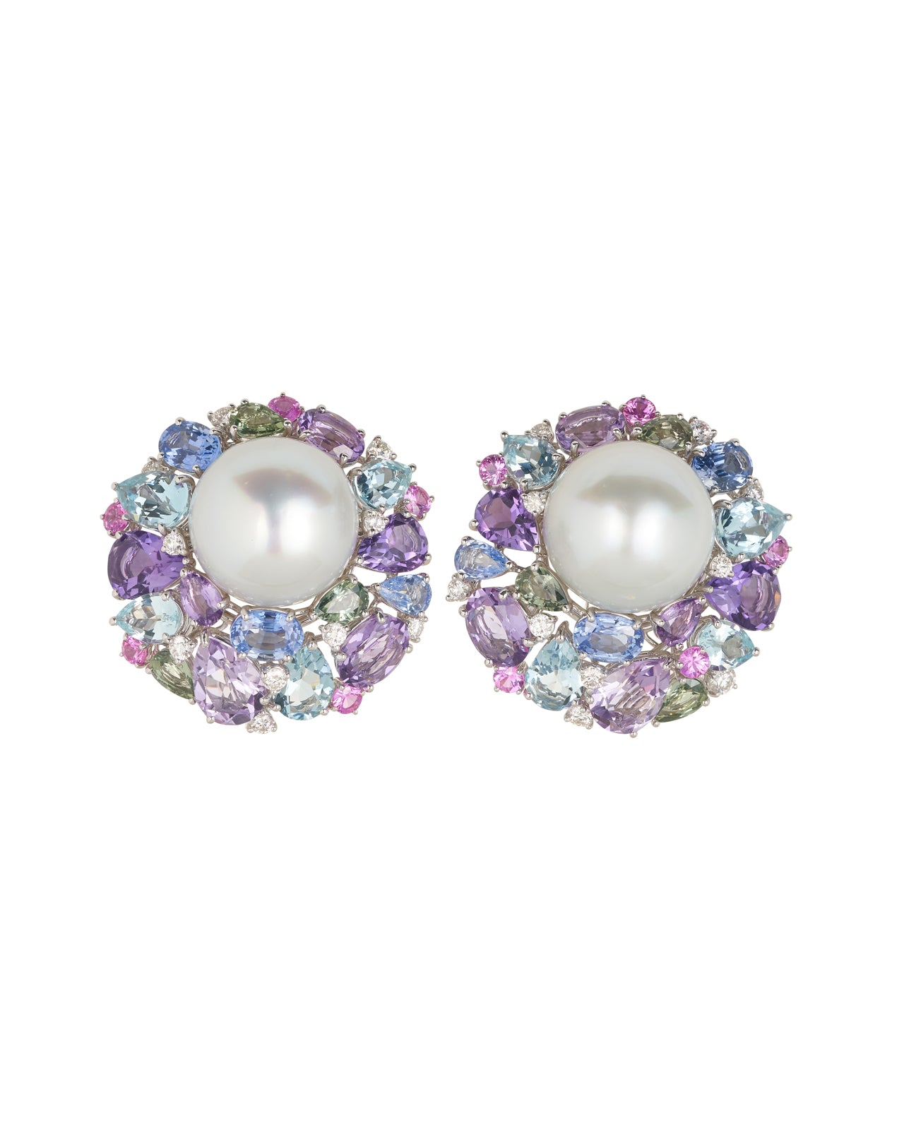 Australian South Sea Pearl and Gemstone Earrings