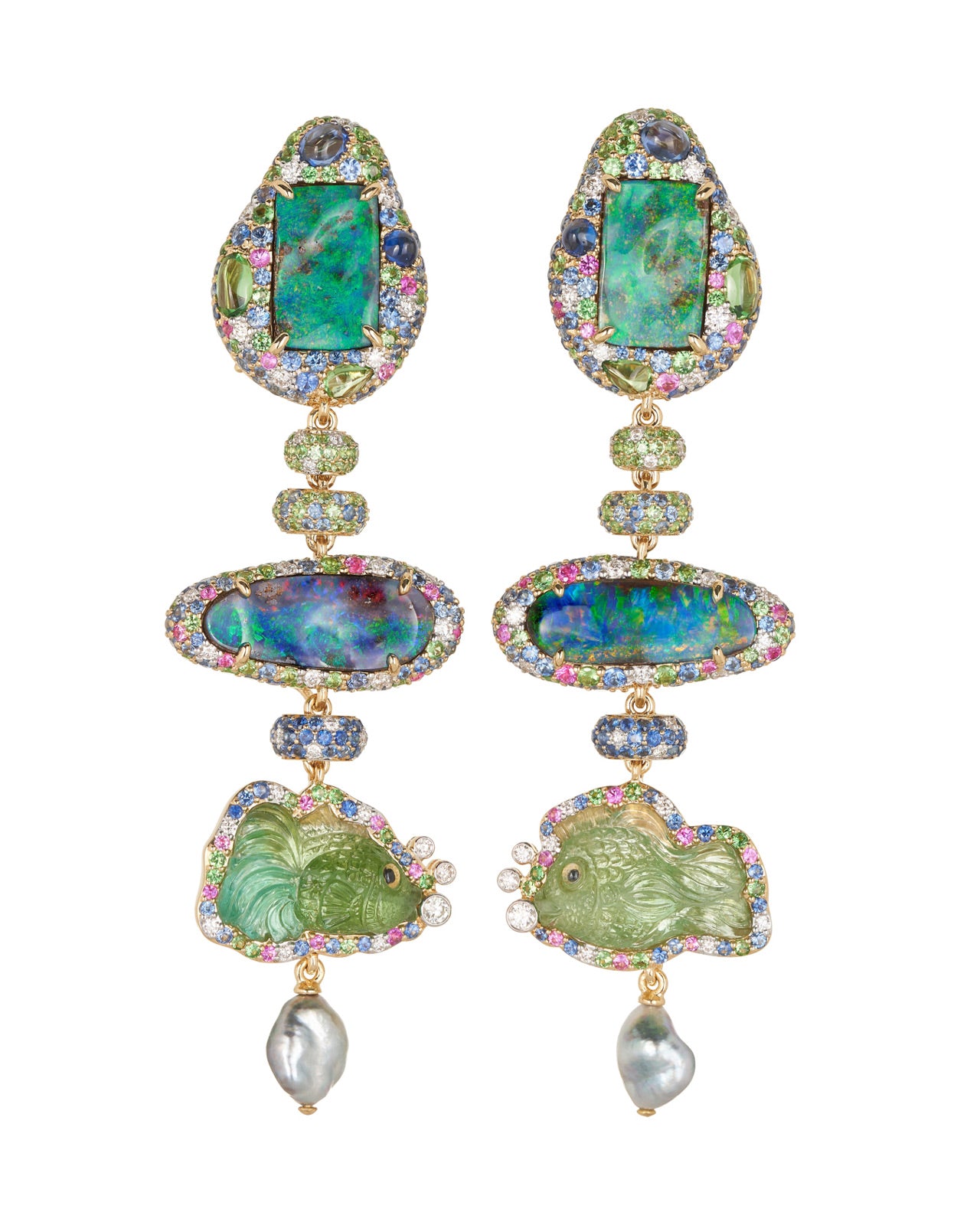 Aqua Totem Earrings