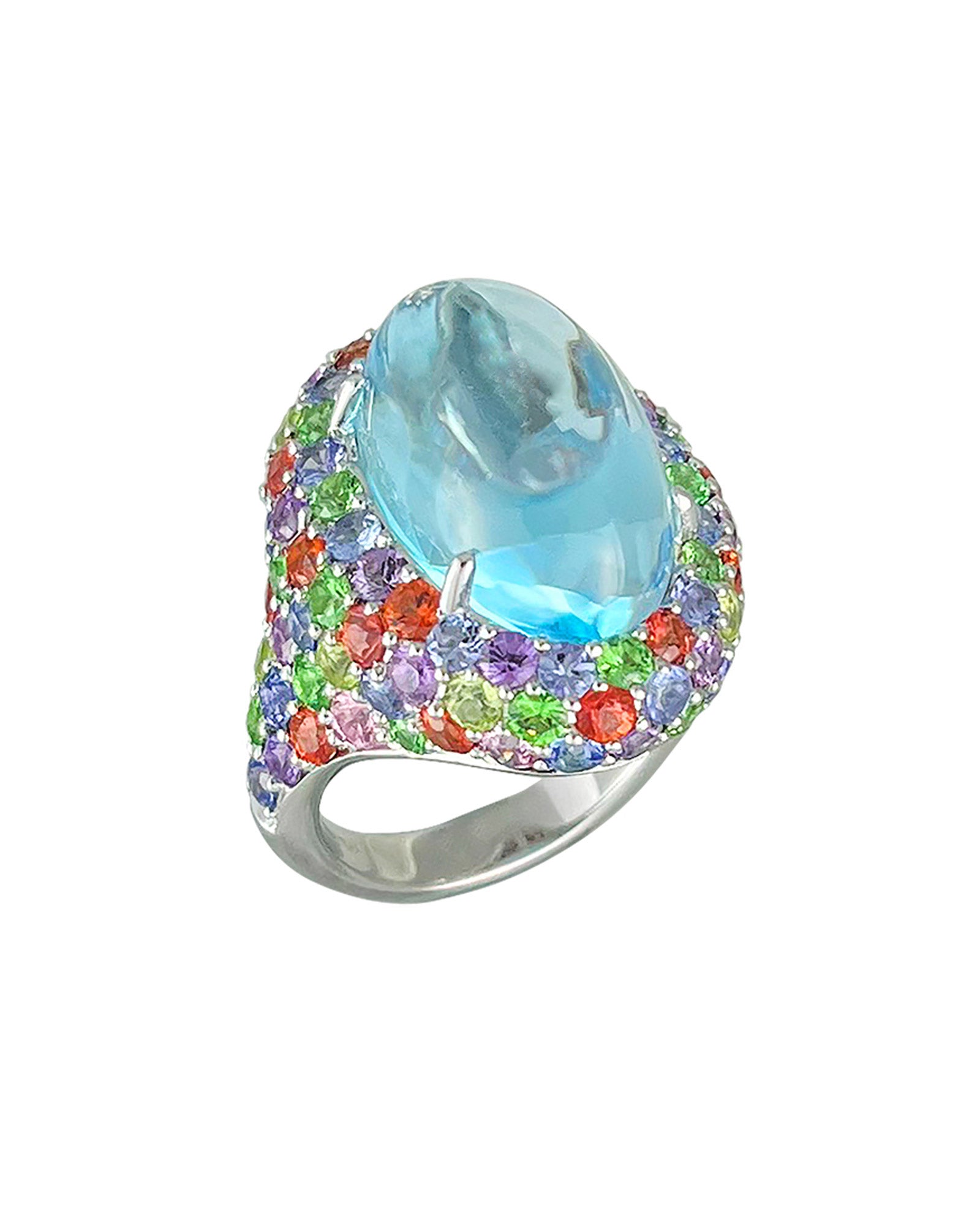 Oval Marabella Blue Topaz Ring