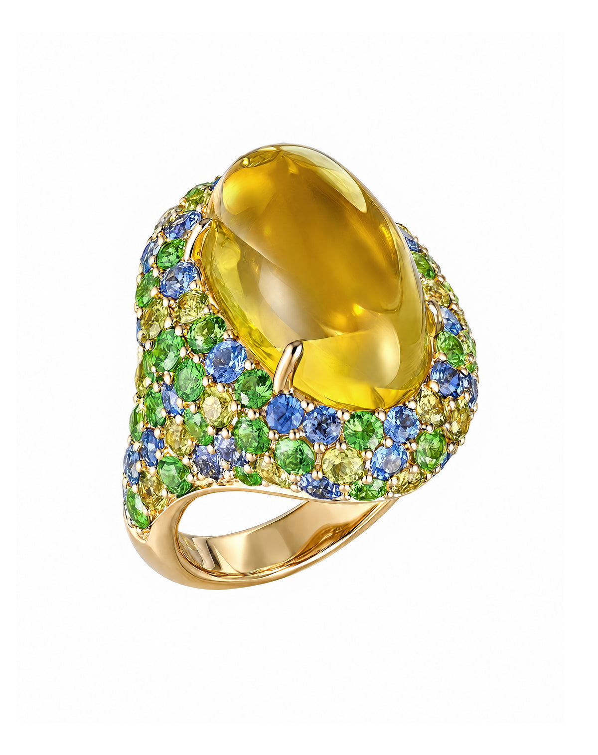Oval Marabella Lemon Quartz Ring