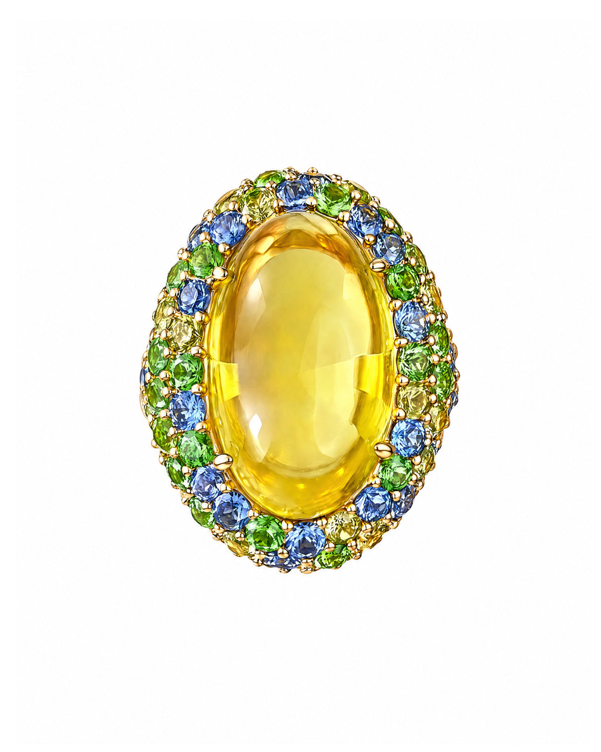 Oval Marabella Lemon Quartz Ring