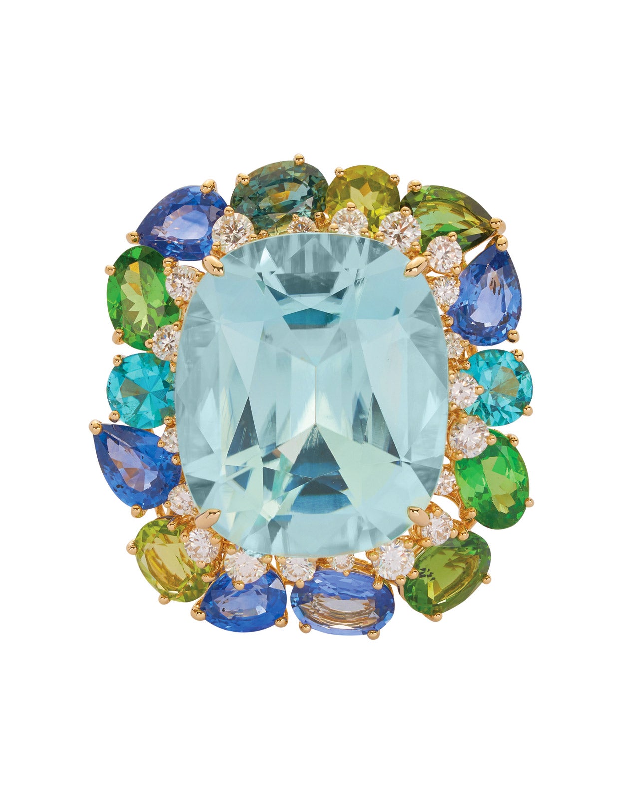 Rivulet Blue Tourmaline Ring