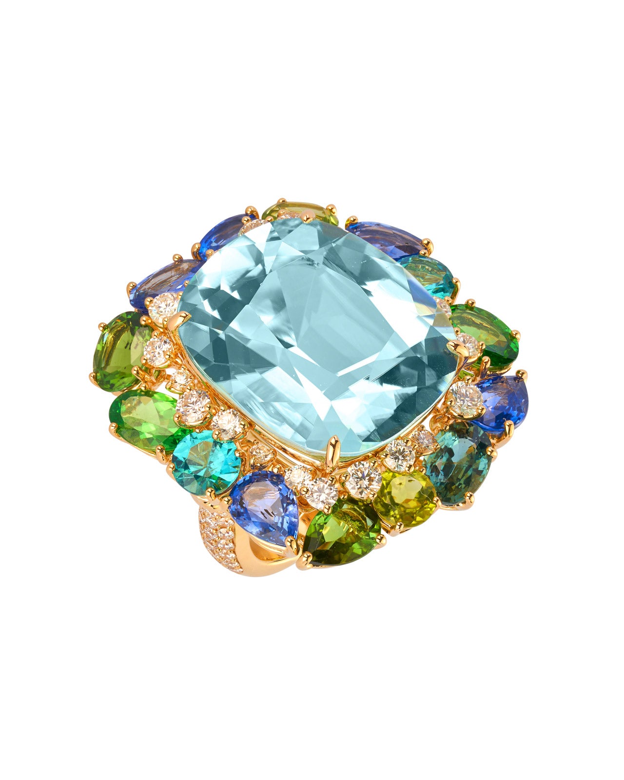 Rivulet Blue Tourmaline Ring