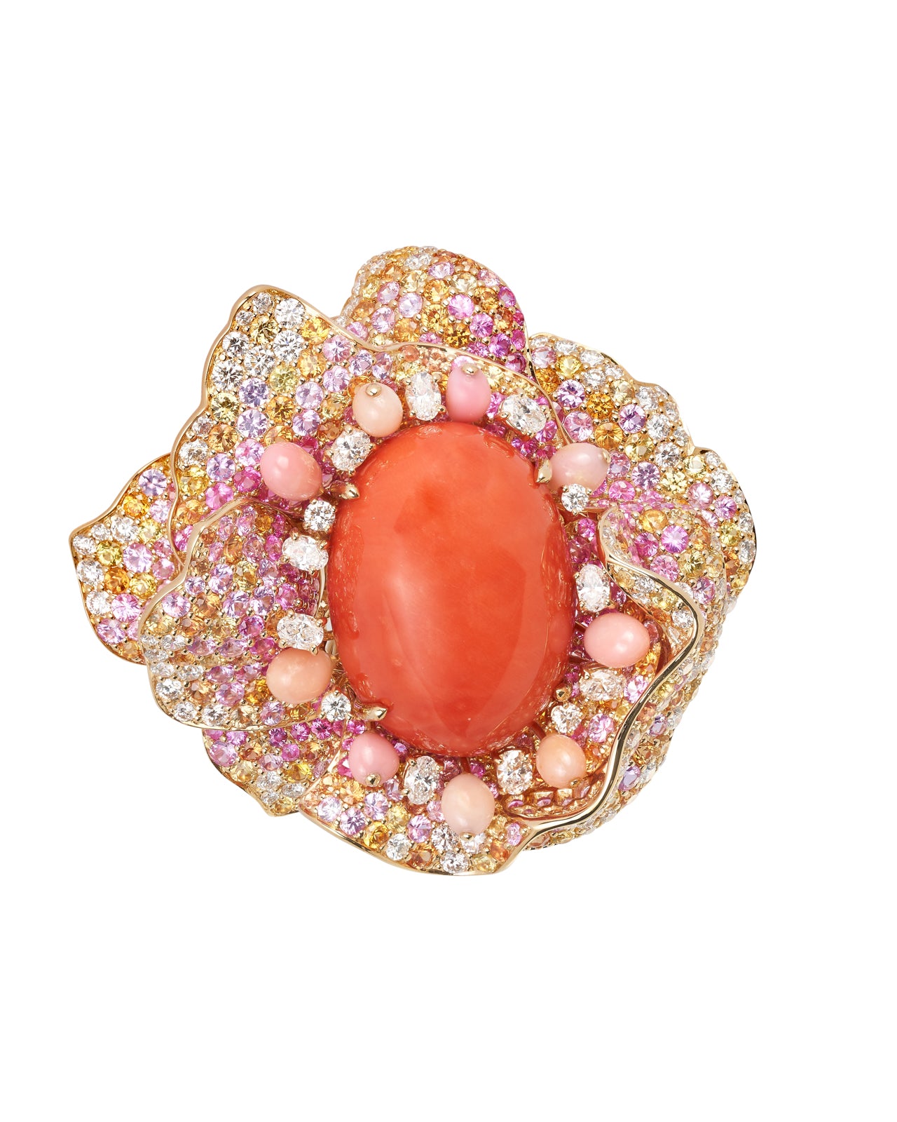 Coral Flower Ring
