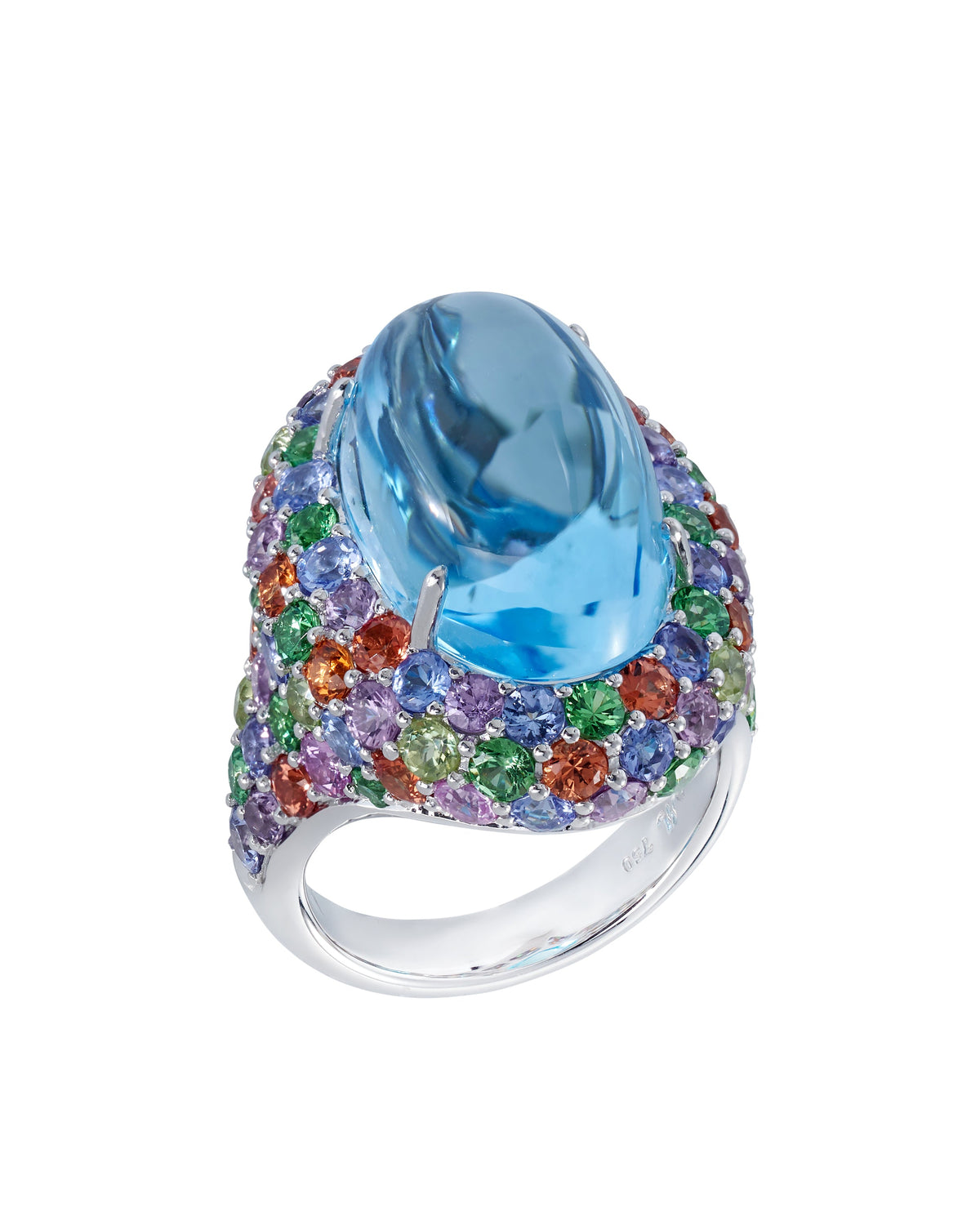 Oval Marabella Blue Topaz Ring