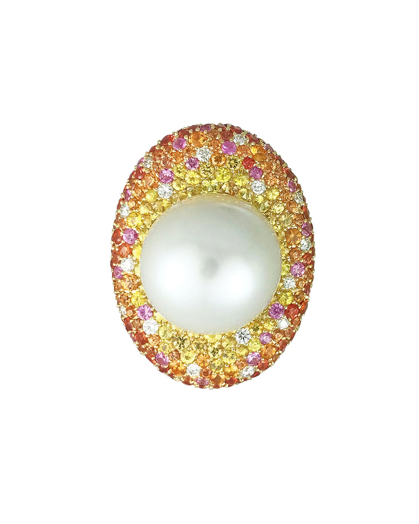 Laguna Pearl and Sapphire Ring