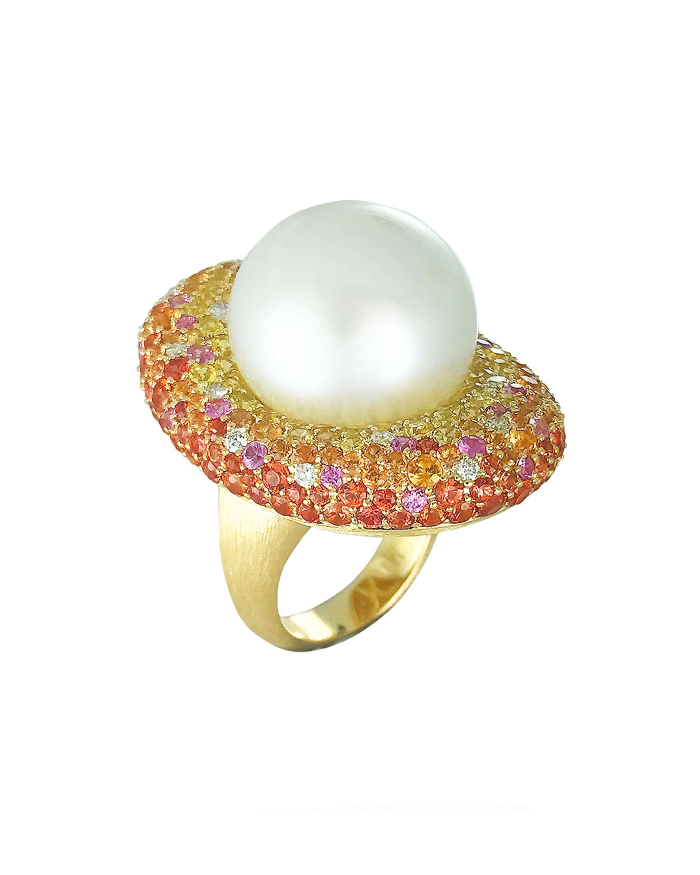 Laguna Pearl and Sapphire Ring