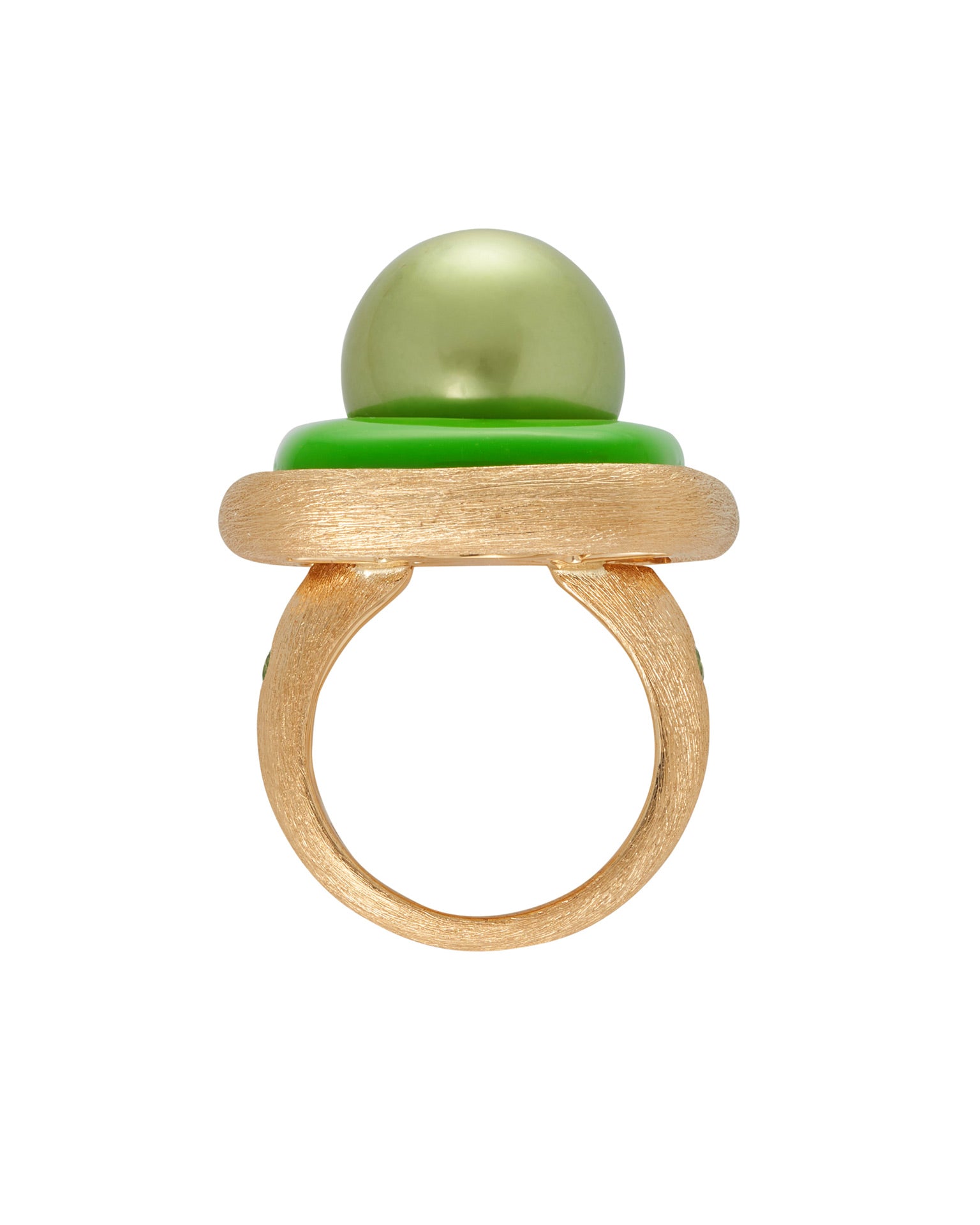 Pistachio Pearl with Green Bubblegum Ring
