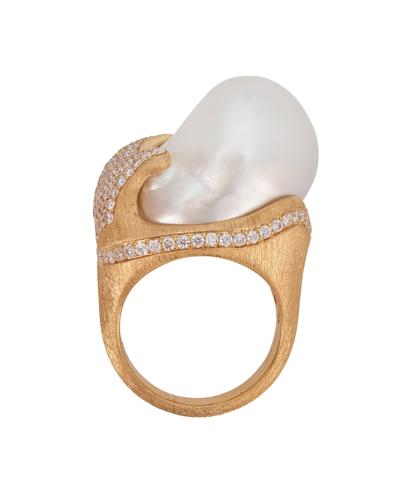 South Sea Pearl and Diamond Ring