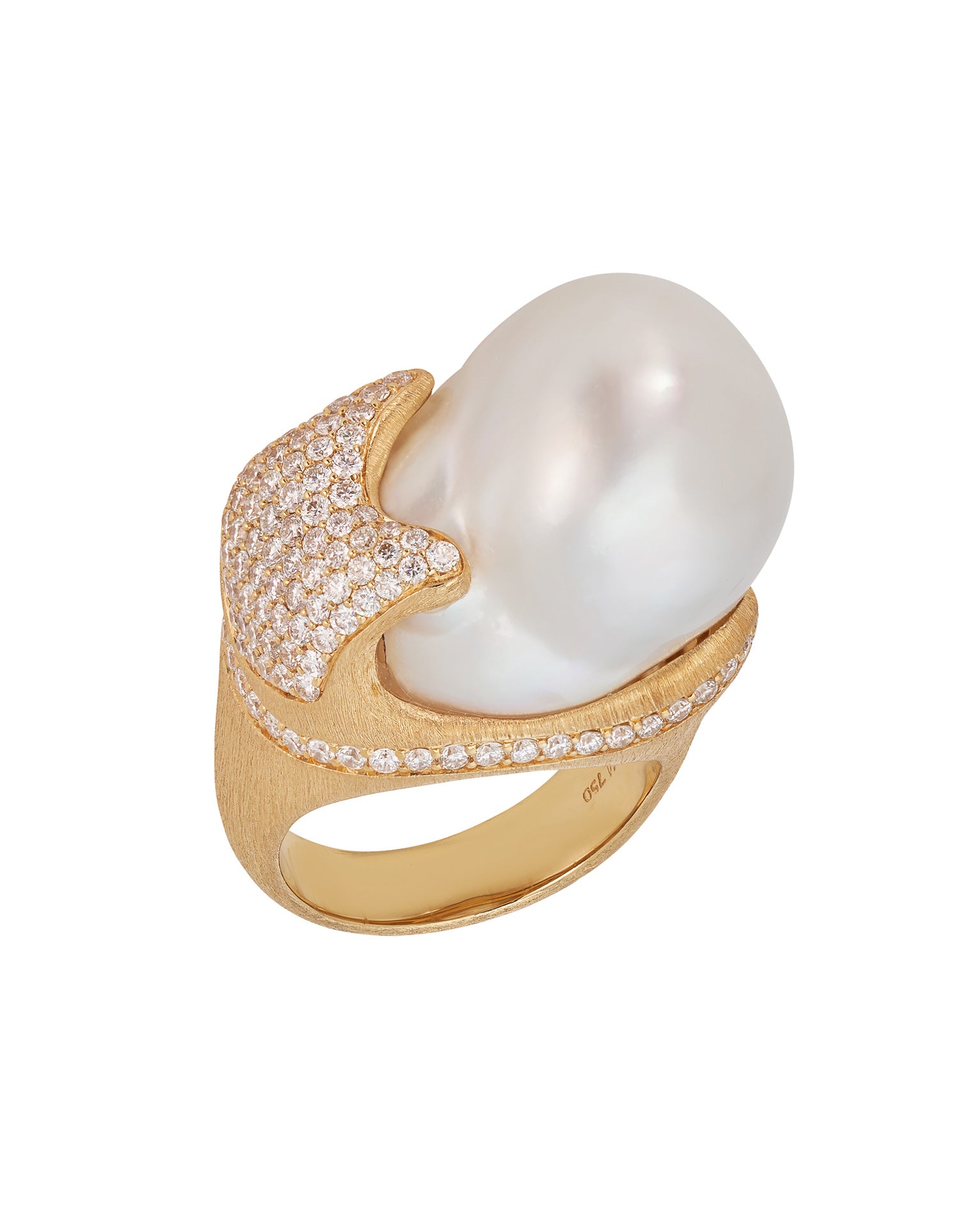South Sea Pearl and Diamond Ring