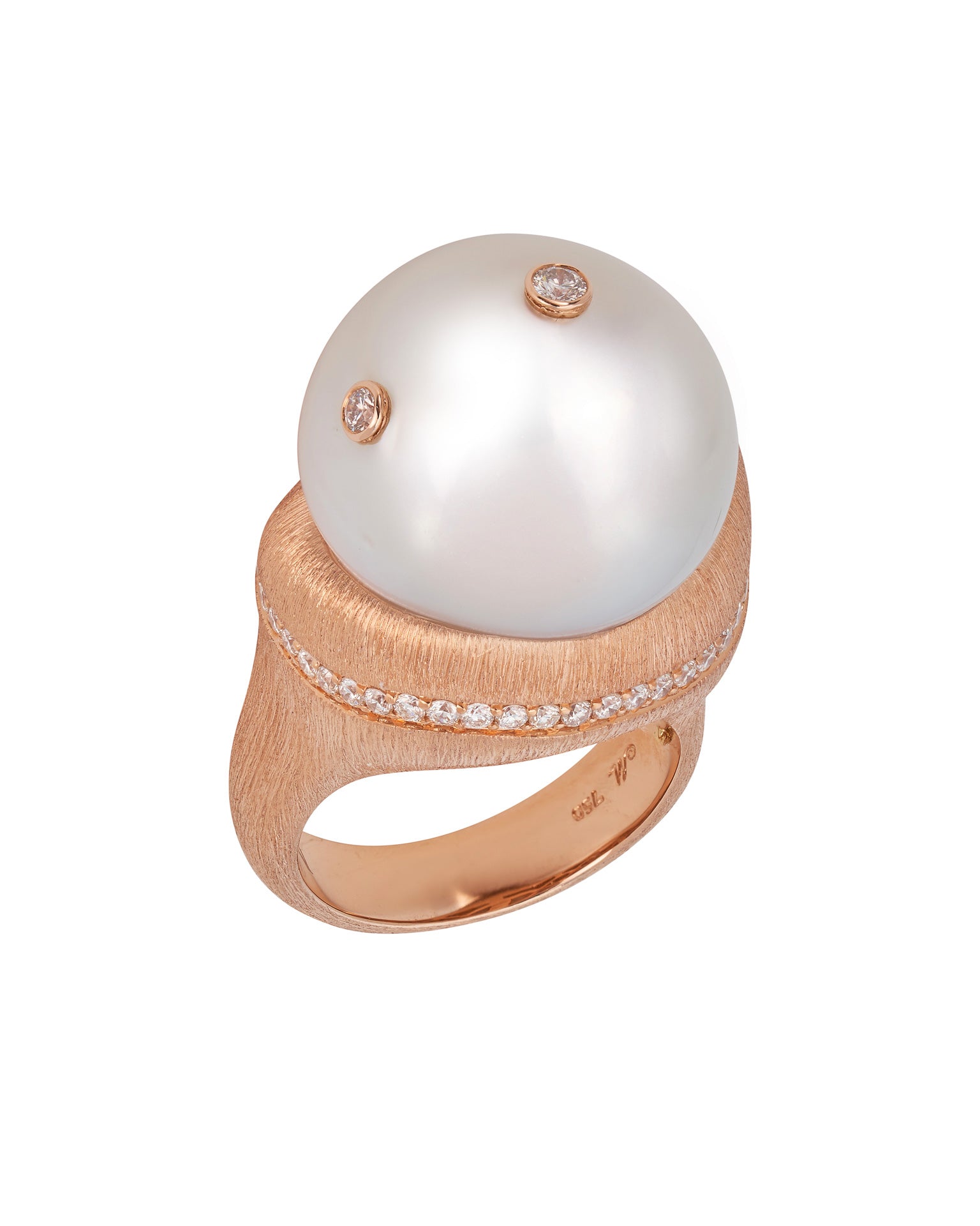 South Sea Pearl and Diamond Ring