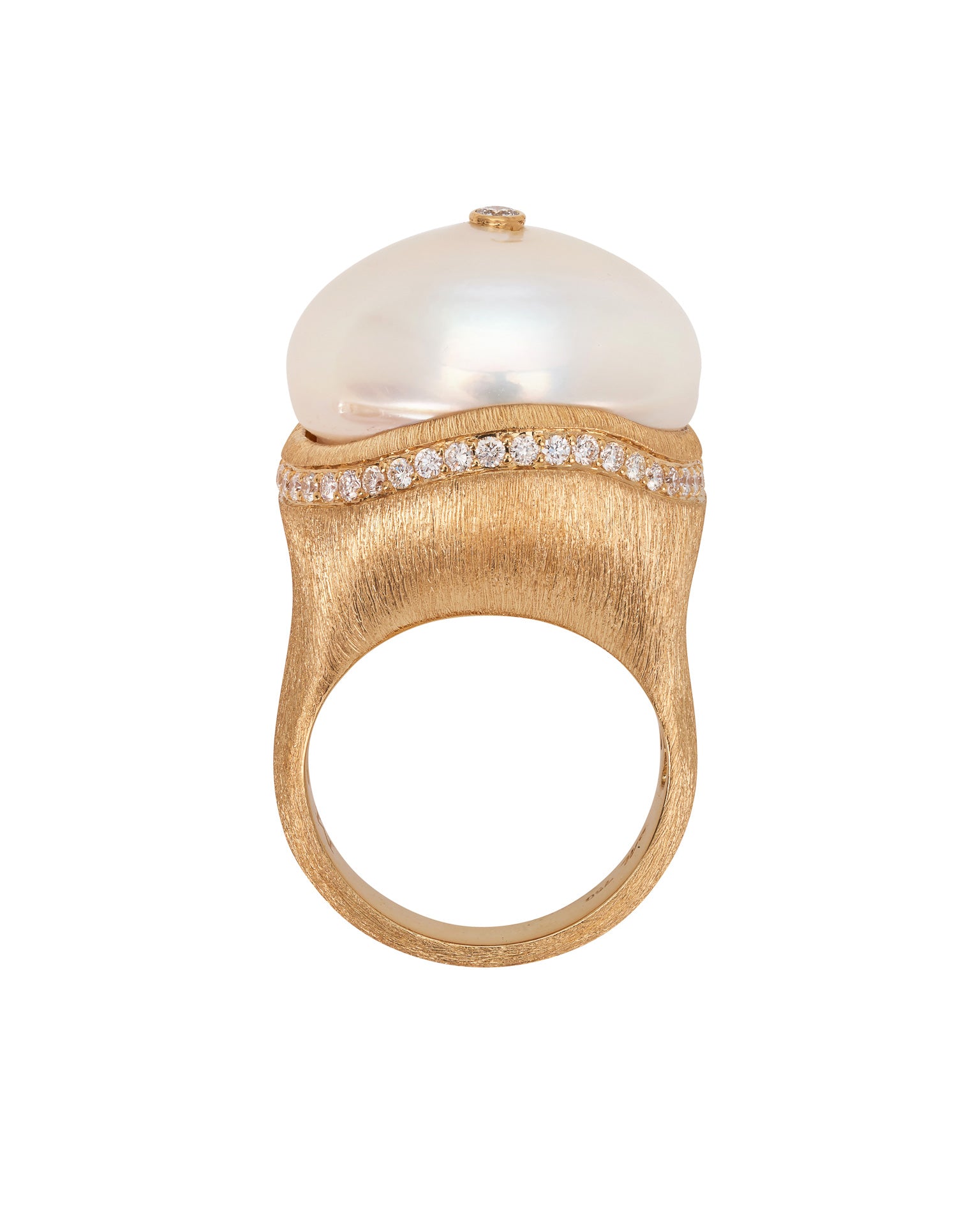 South Sea Pearl and Diamond Ring