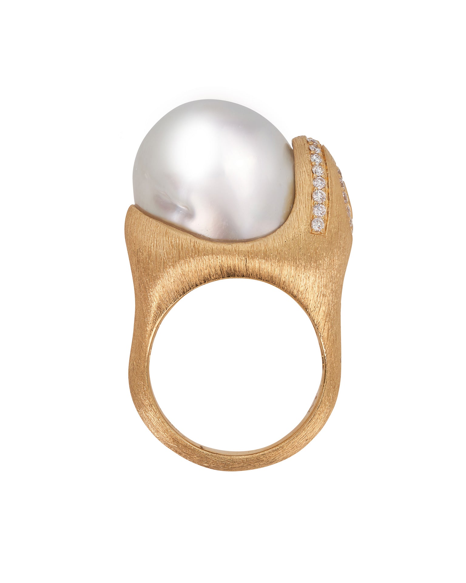 South Sea Pearl and Diamond Ring
