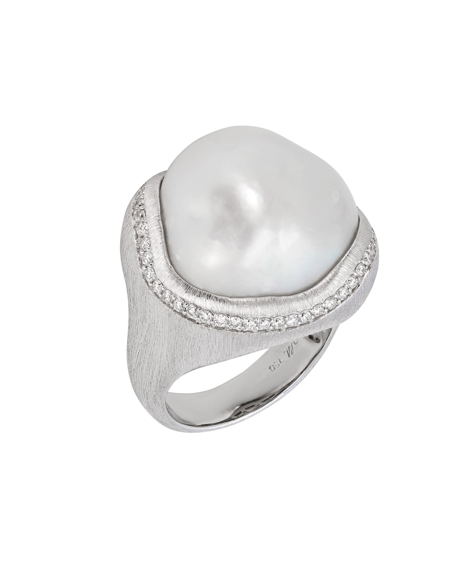 South Sea Pearl and Diamond Ring