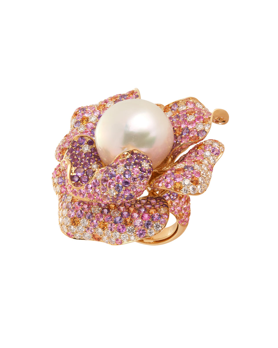 Rosette Pearl Ring
