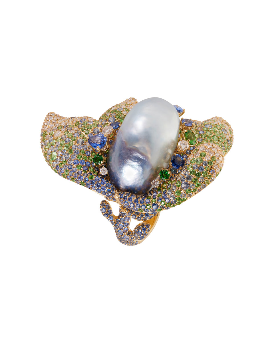 Floral Abundance Pearl Ring