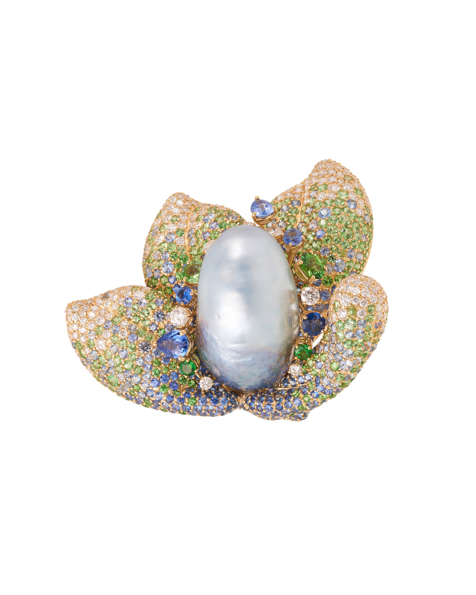 Floral Abundance Pearl Ring