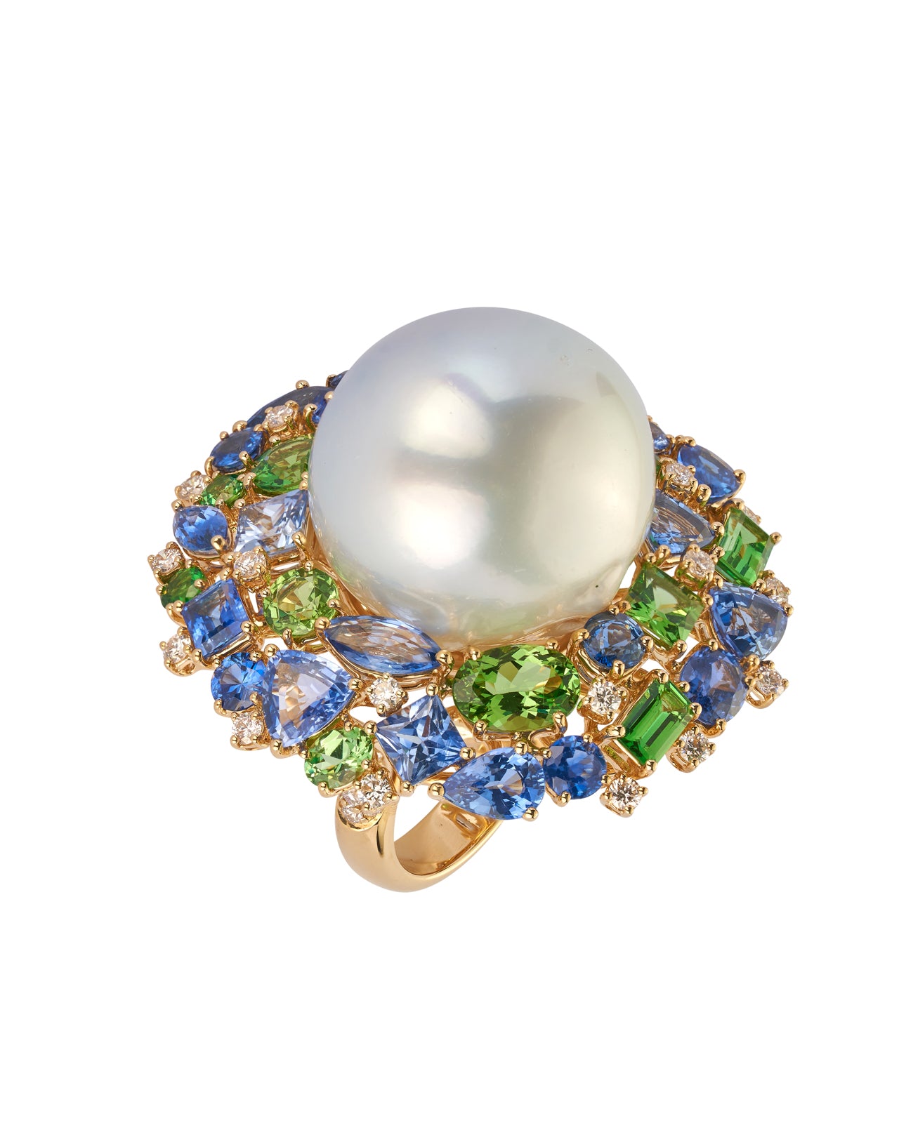 Swirl South Sea Pearl Ring