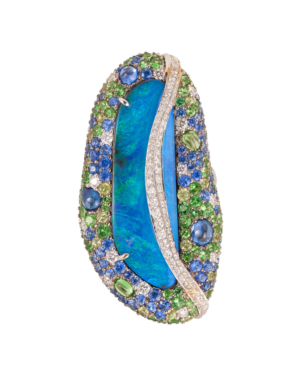 Meander Australian Opal Ring