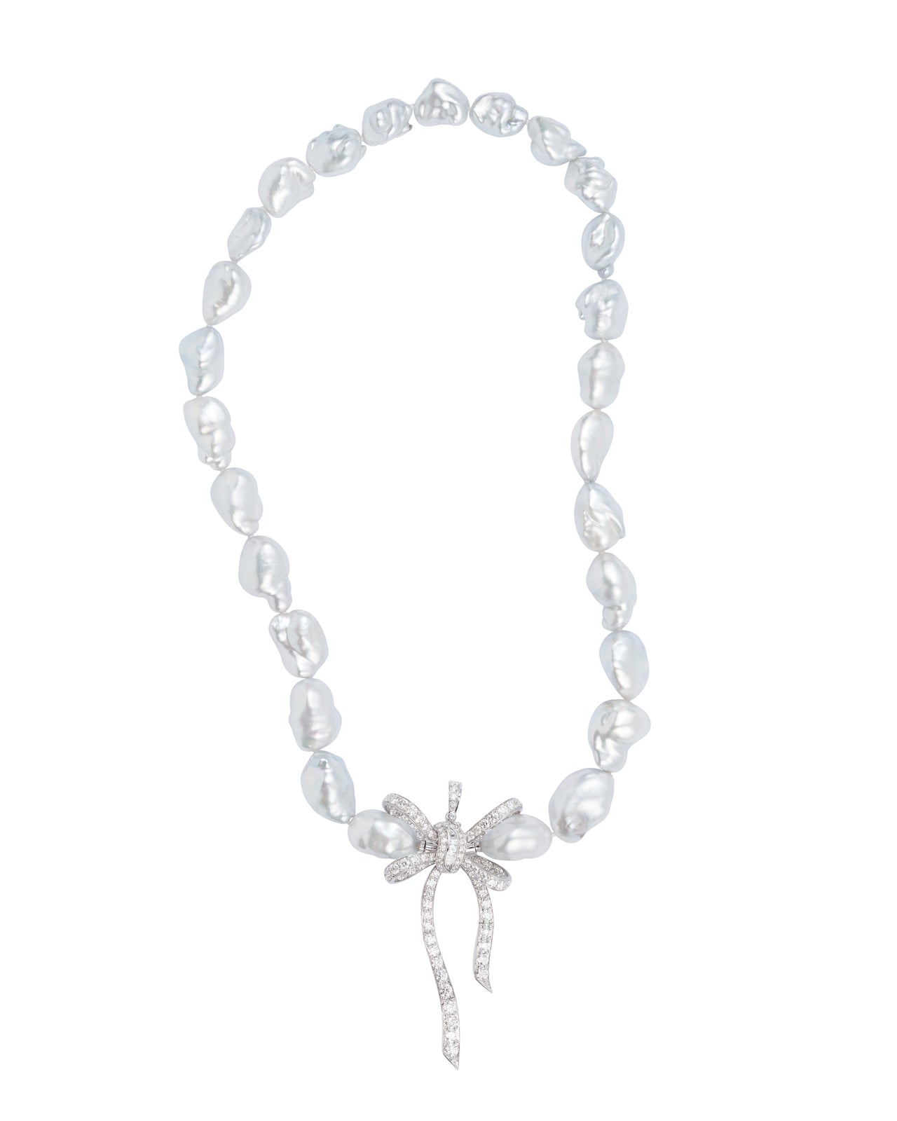 Mini Diamond Bow Pendant