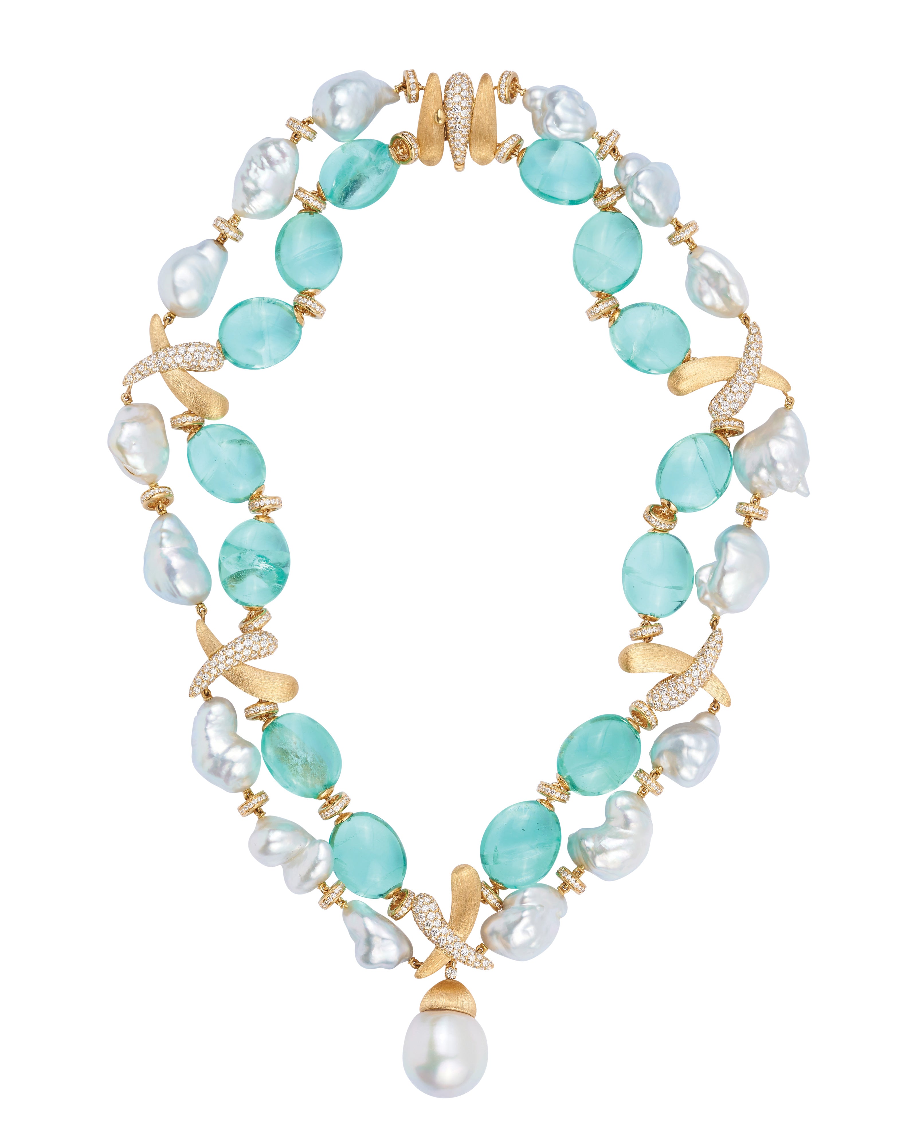 Kiss Fluorite and Pearl Collier