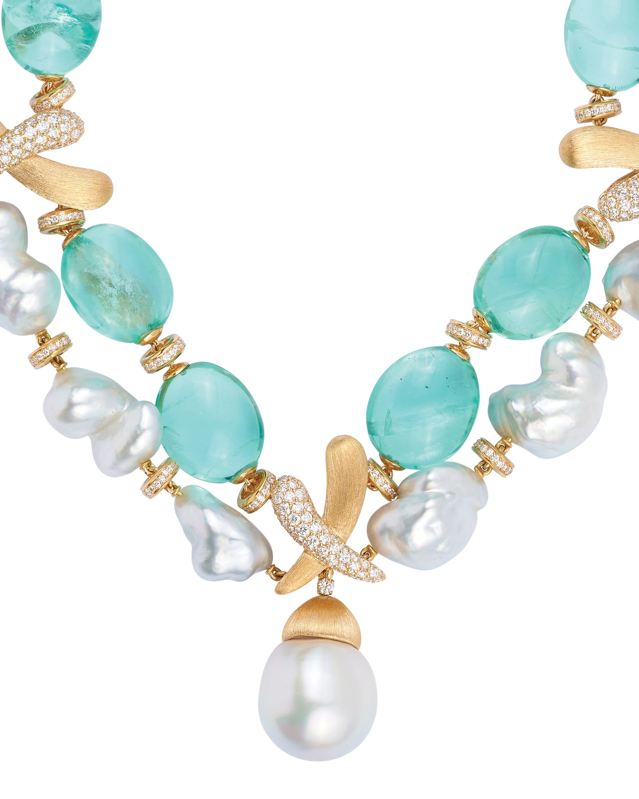 Kiss Fluorite and Pearl Collier