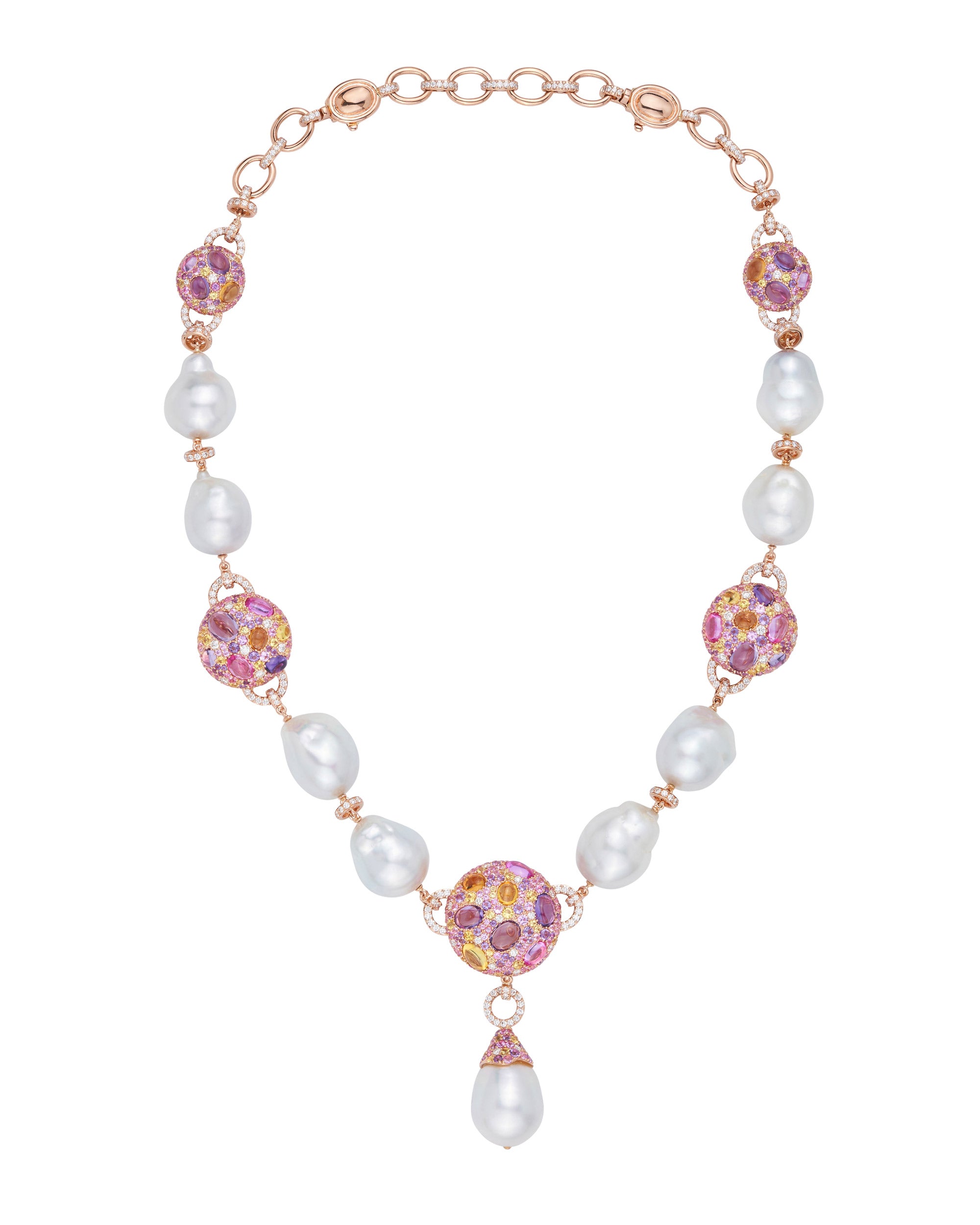 Purple Cookie and Pearl Collier