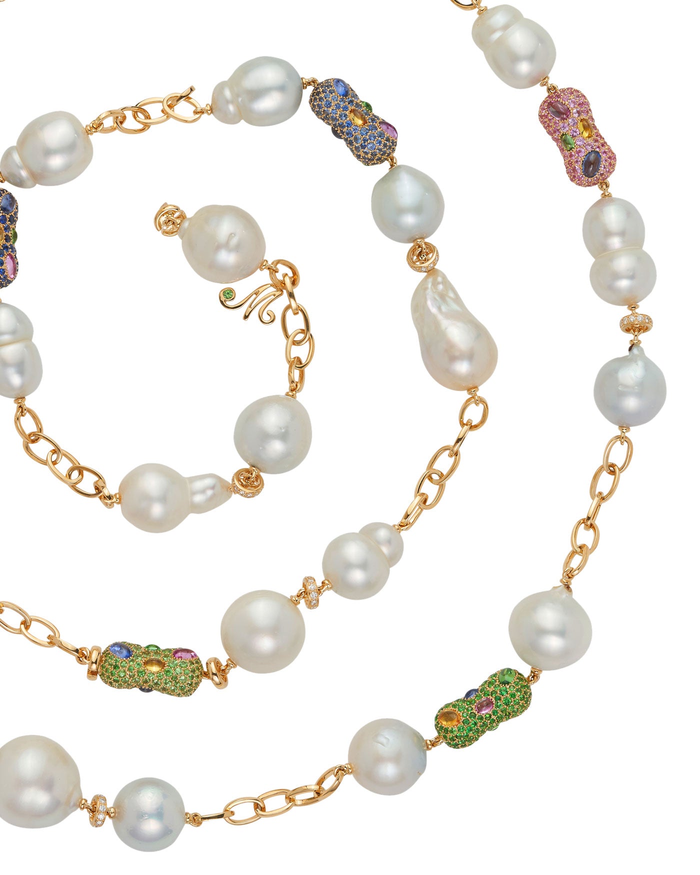 Tribal Chic Pearl Necklace