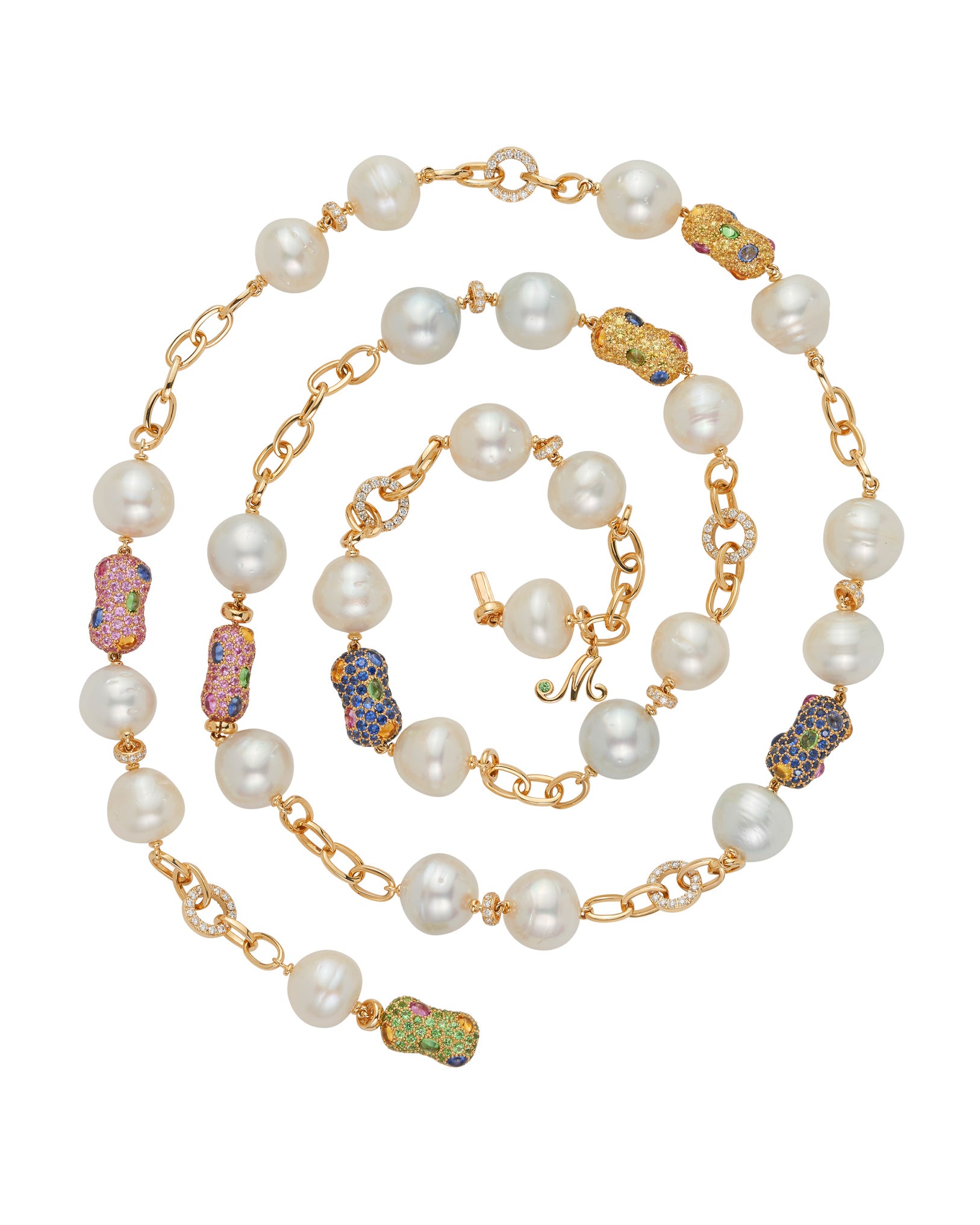 Tribal Chic Pearl Necklace