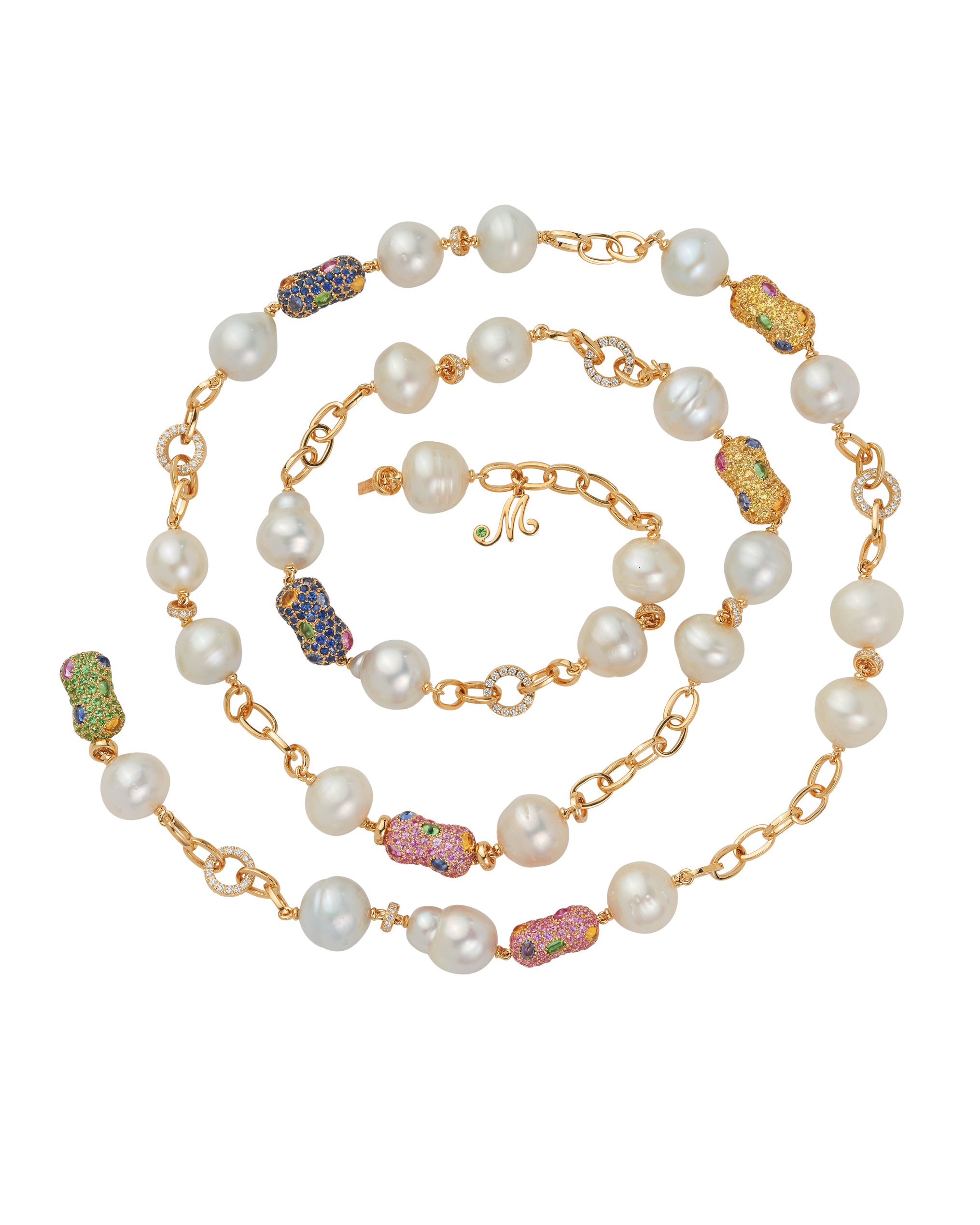 Tribal Chic Pearl Necklace