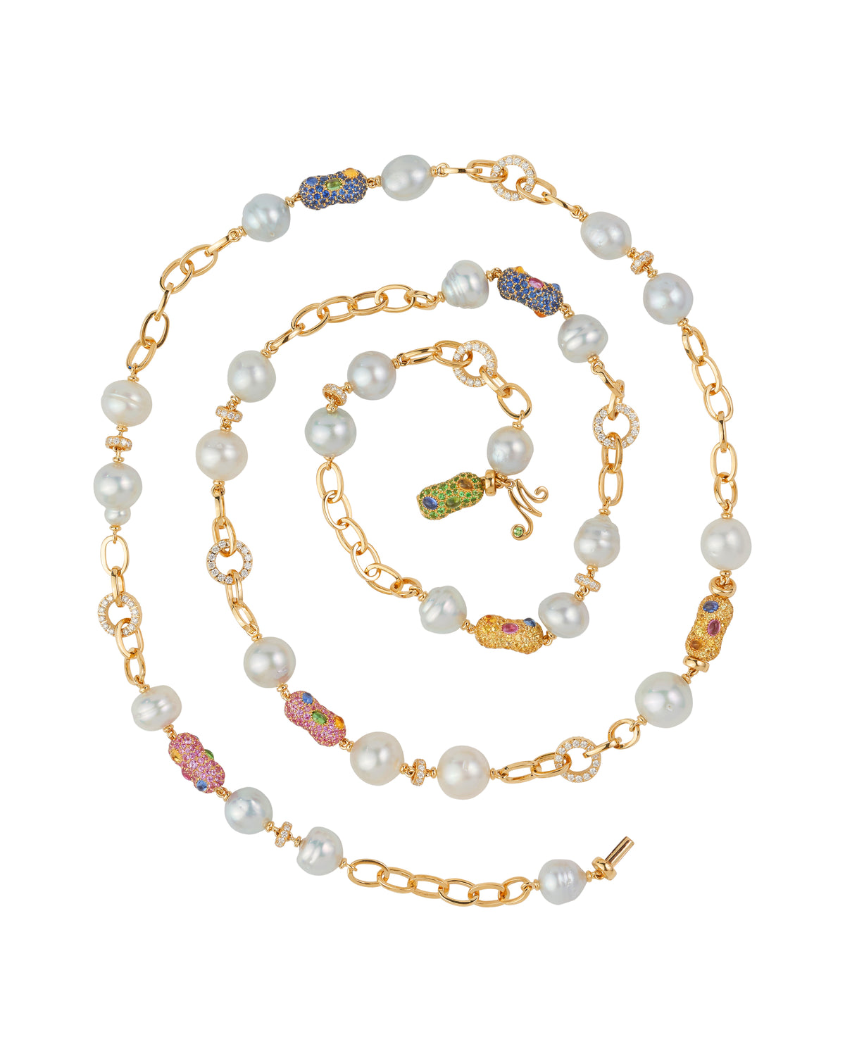 Tribal Chic Pearl Necklace