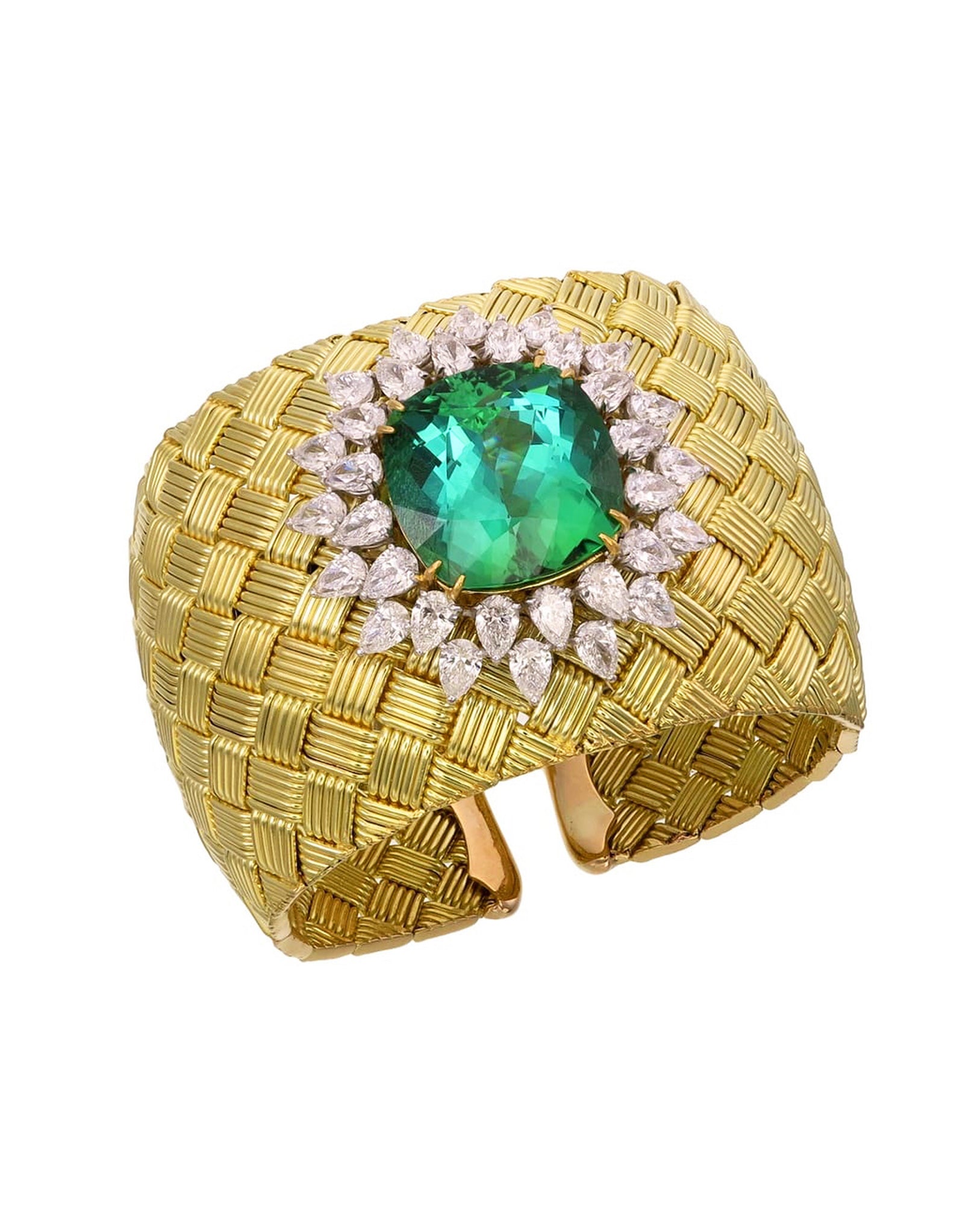 Stellar Green Tourmaline Cuff