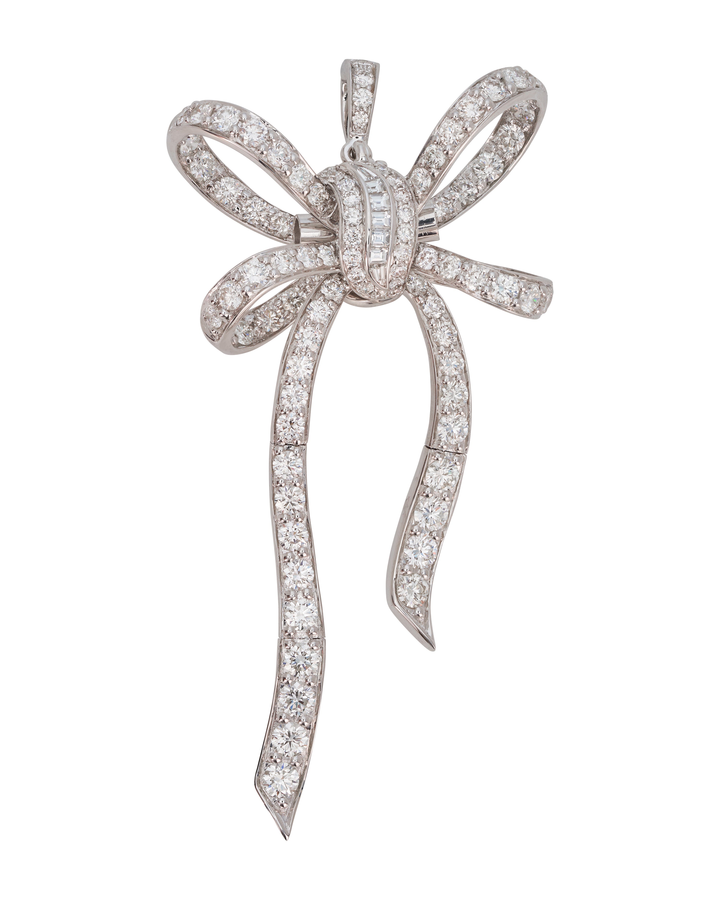 Mini Diamond Bow Pendant