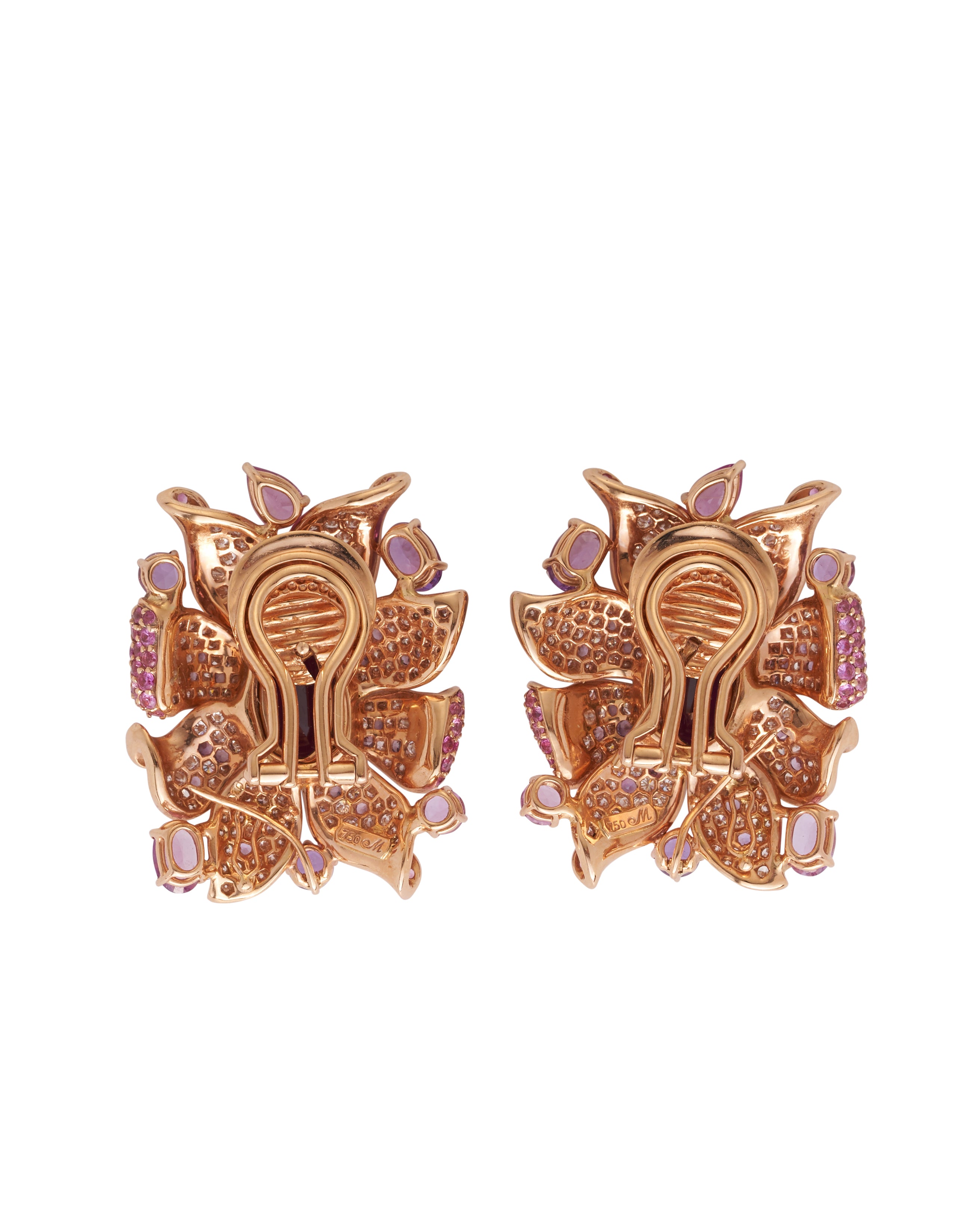 Viva Umbalite Garnet Flower Earrings