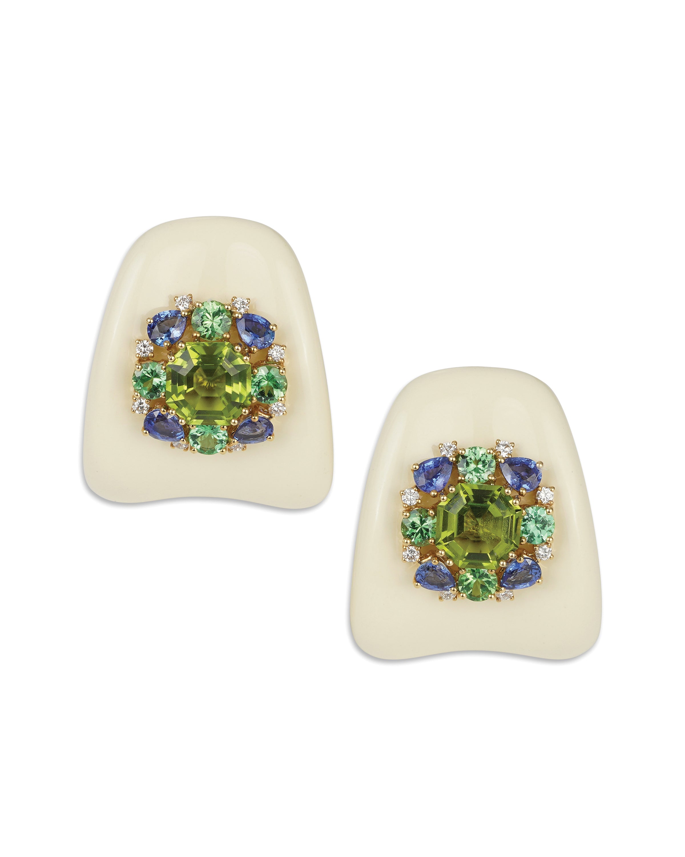 Azure Peridot Earrings