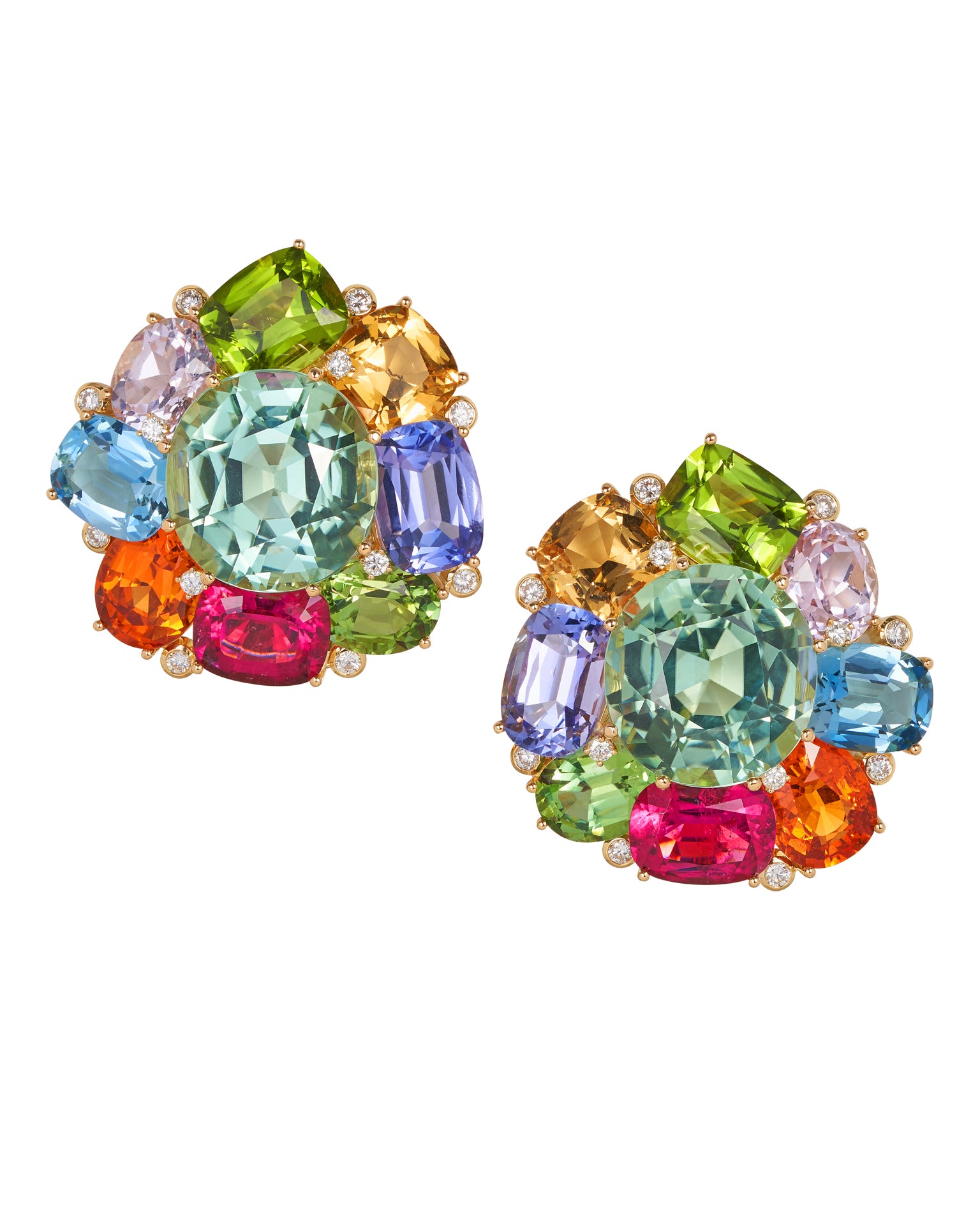 Lorikeet Pastel Green Tourmaline Earrings