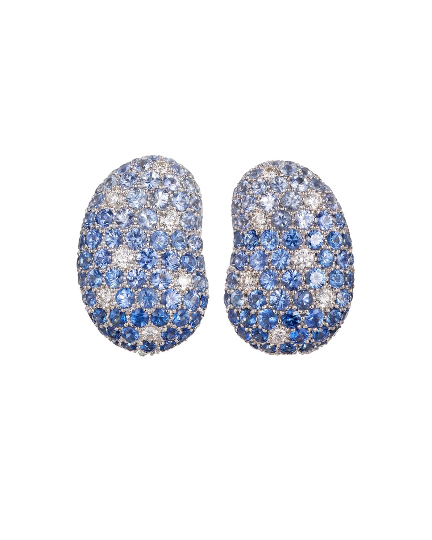 Jelly Bean Sapphire and Diamond Earrings