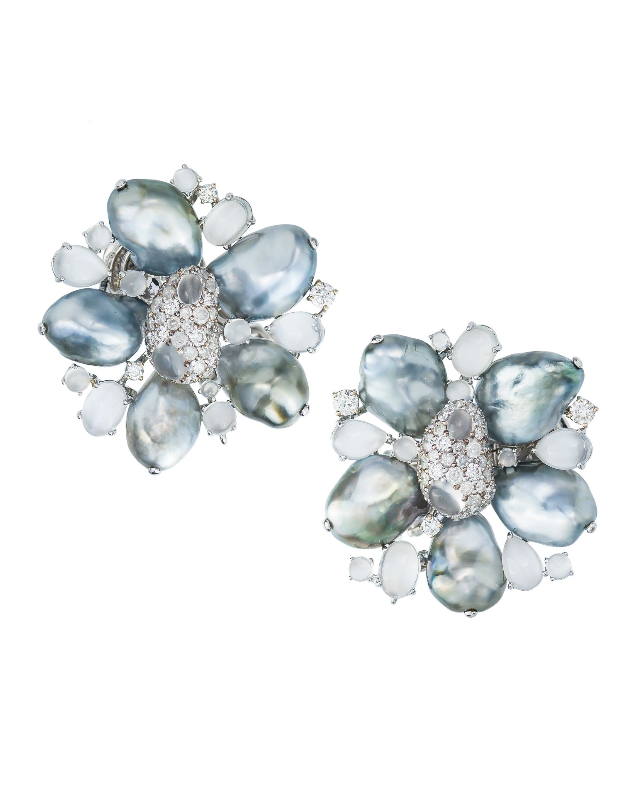 Tahitian Pearl Blossom Earrings