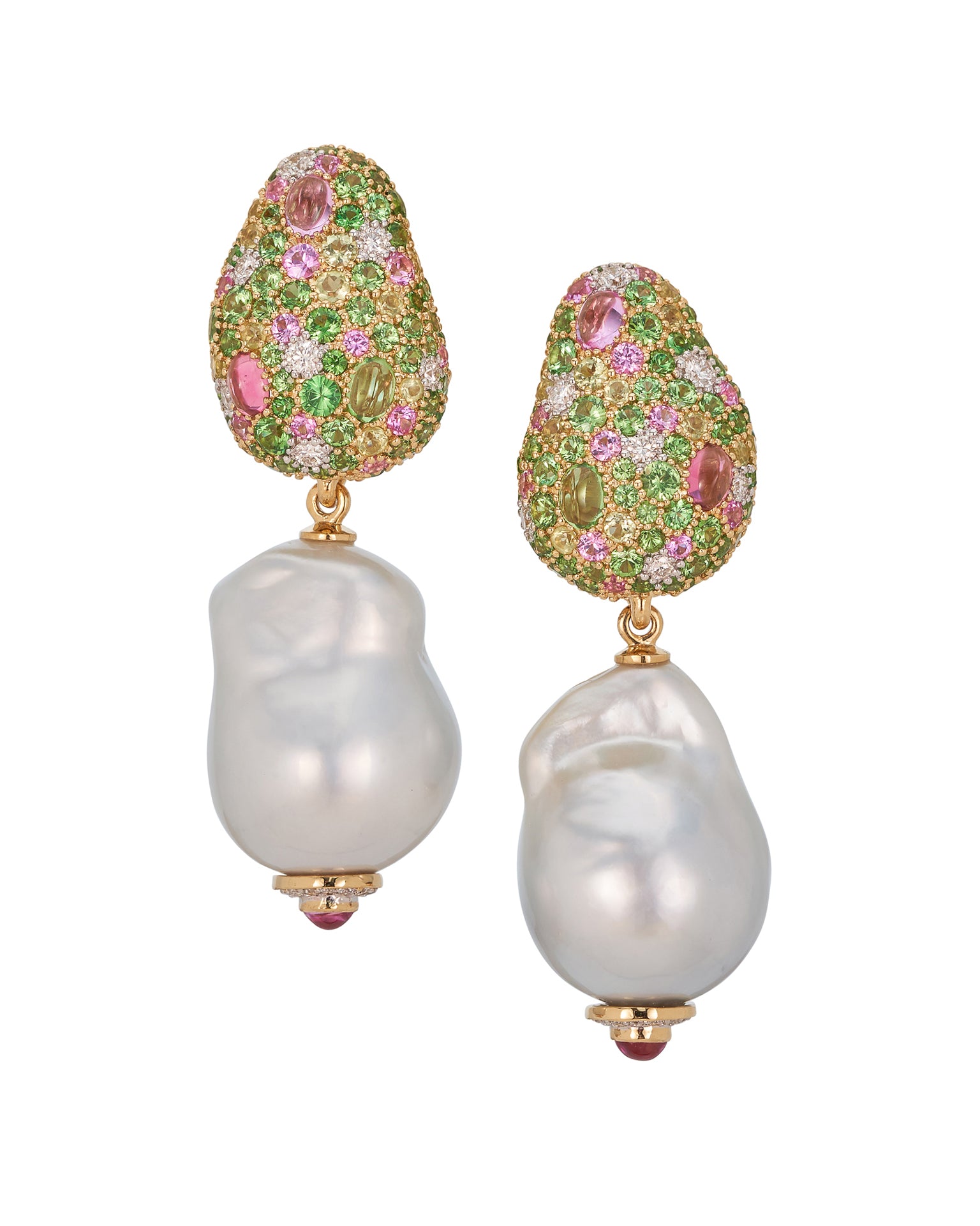 Mini-Jellybean South Sea Pearl Drop Earrings