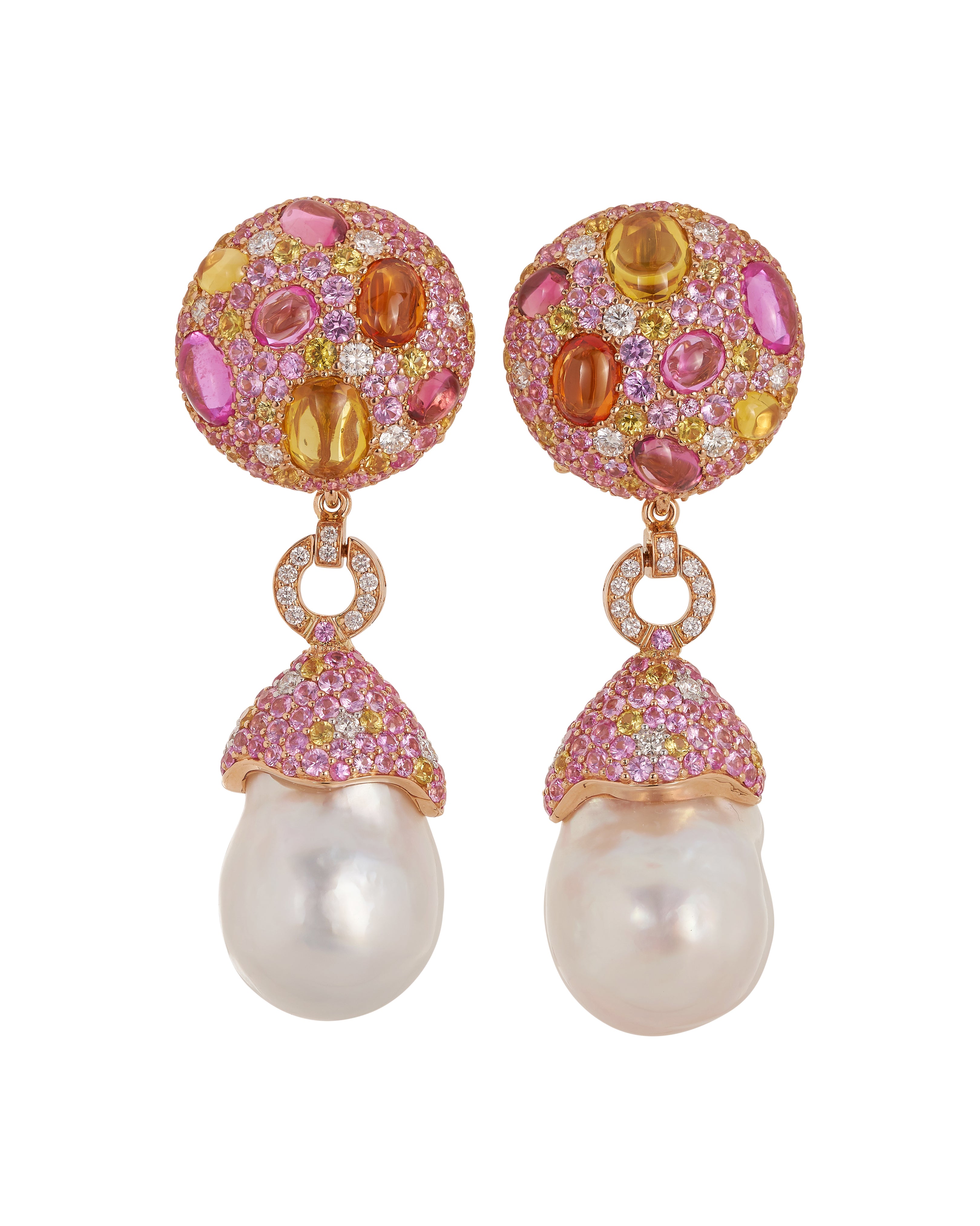 Cookie with South Sea Pearl Drop Earrings