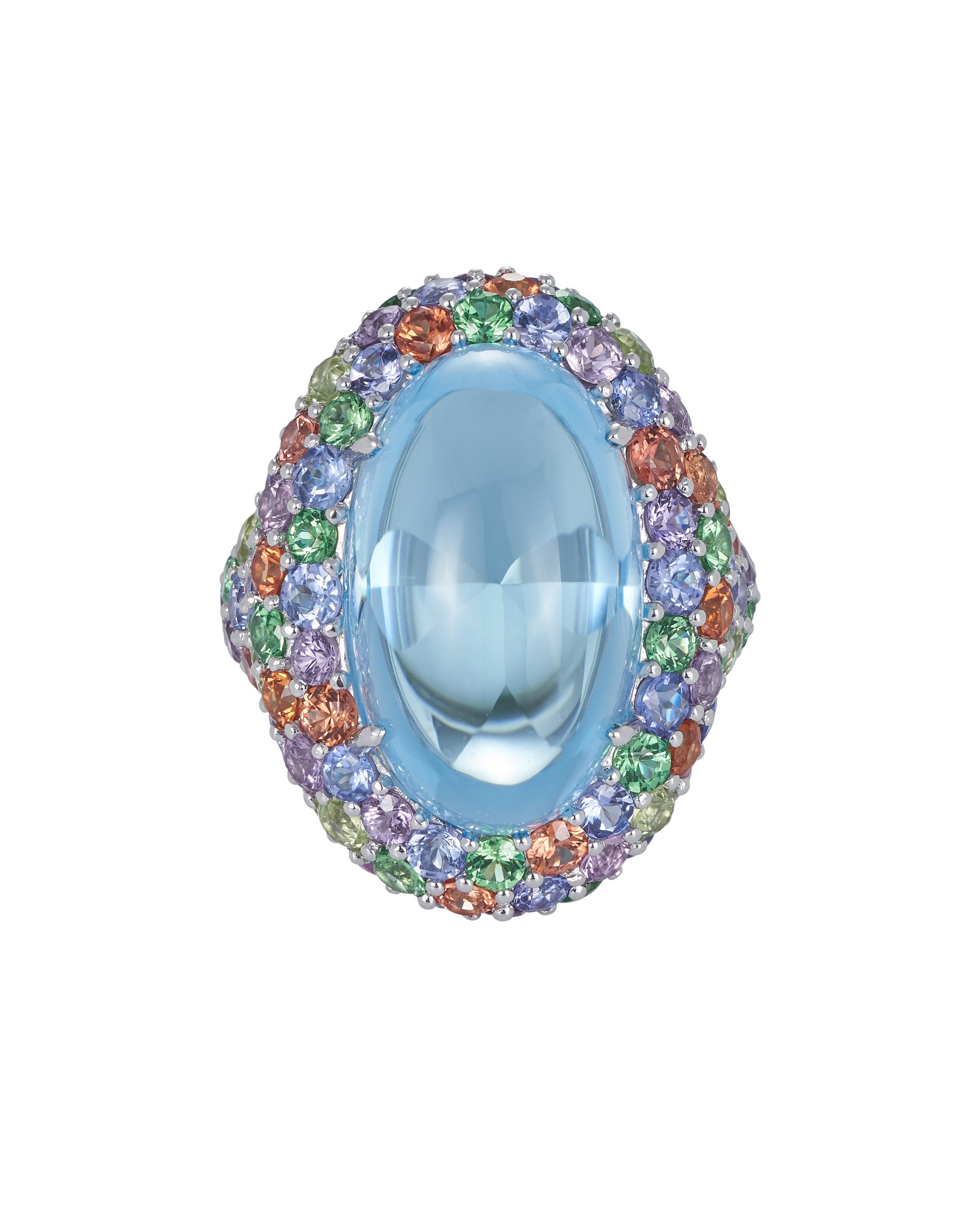 Oval Marabella Blue Topaz Ring