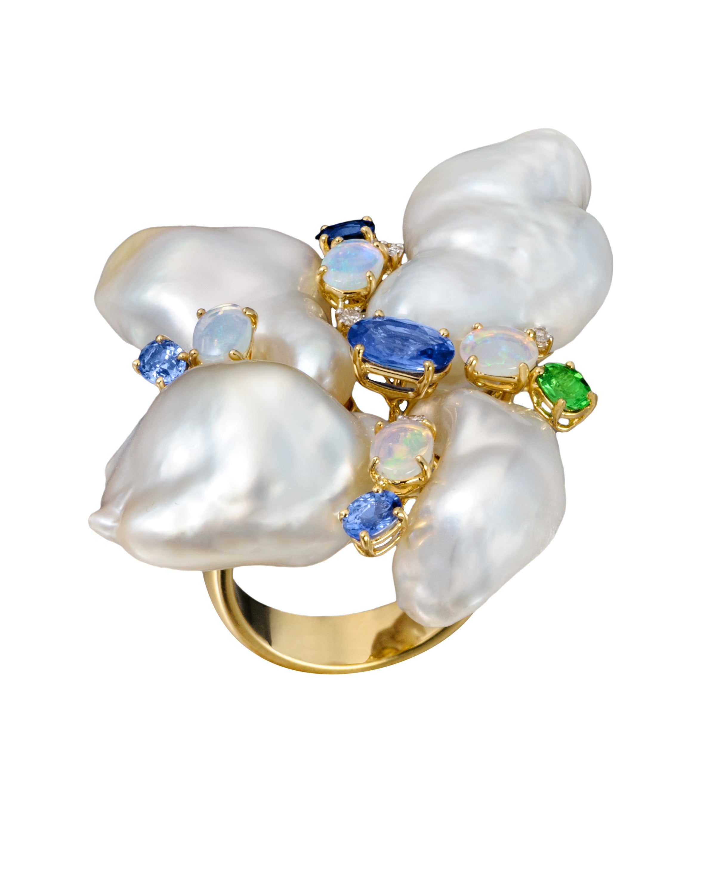 Pearl and Opal Ring