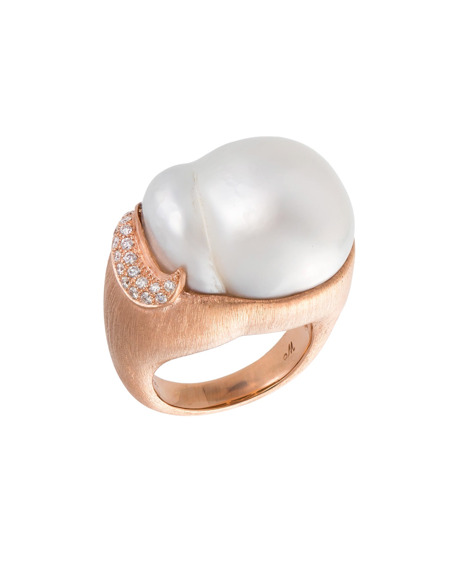 South Sea Pearl and Diamond Ring