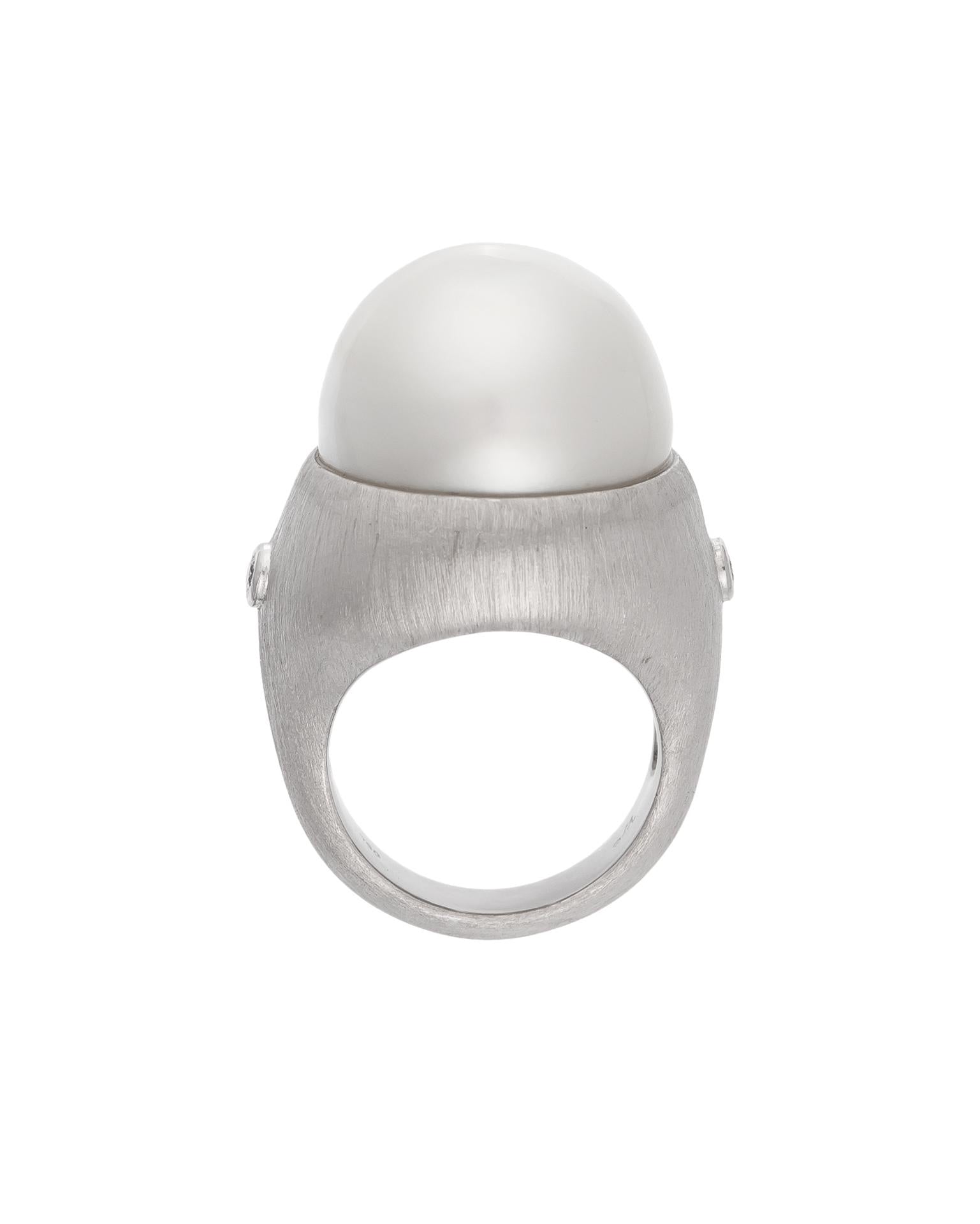 South Sea Pearl and Diamond Ring