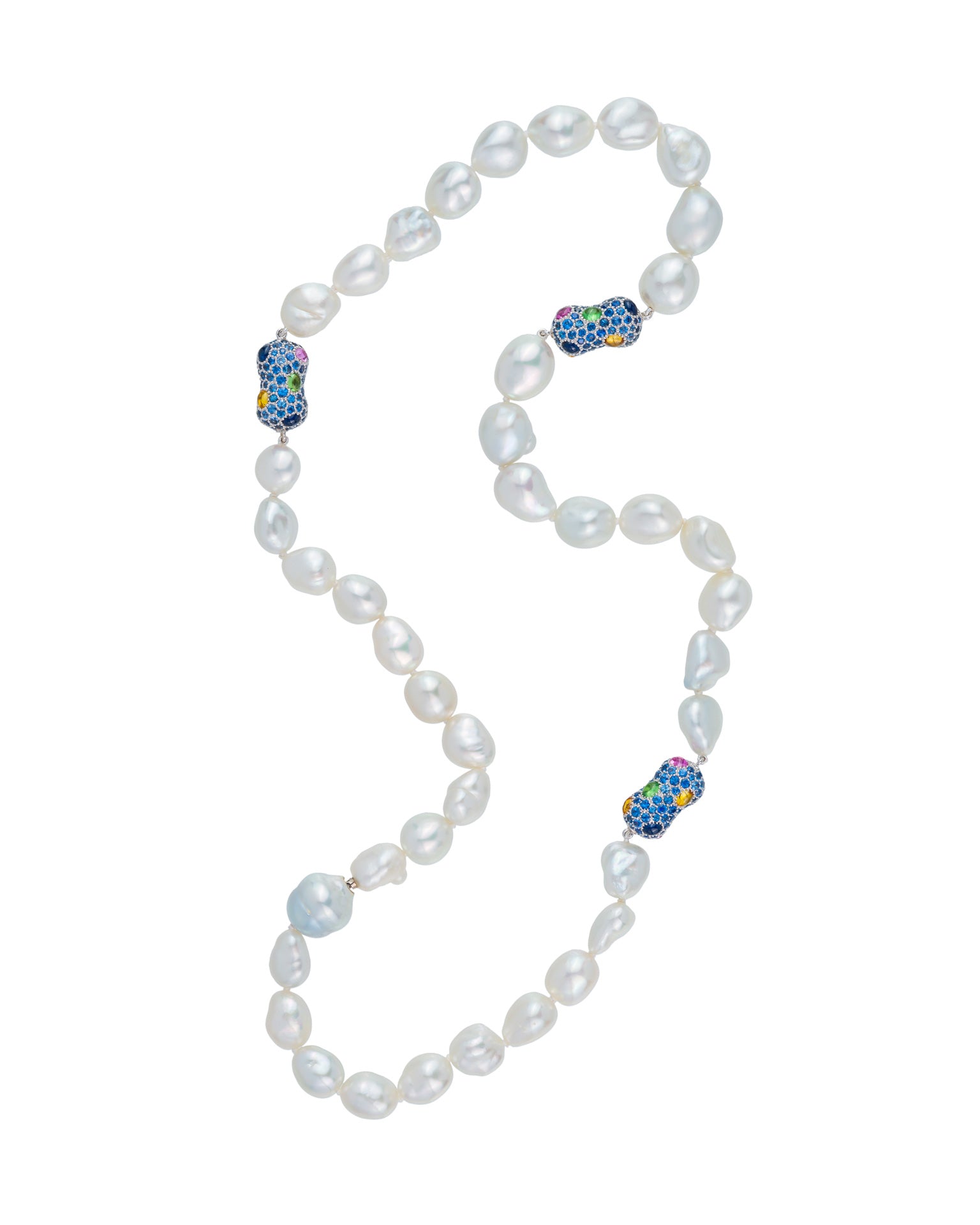 Keshi Pearl and Peanut Necklace